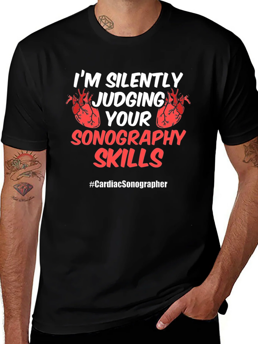 Cardiac Sonographer Novelty T-Shirt product image 1