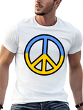 Ukraine Peace Sign Black T-Shirt product image 1