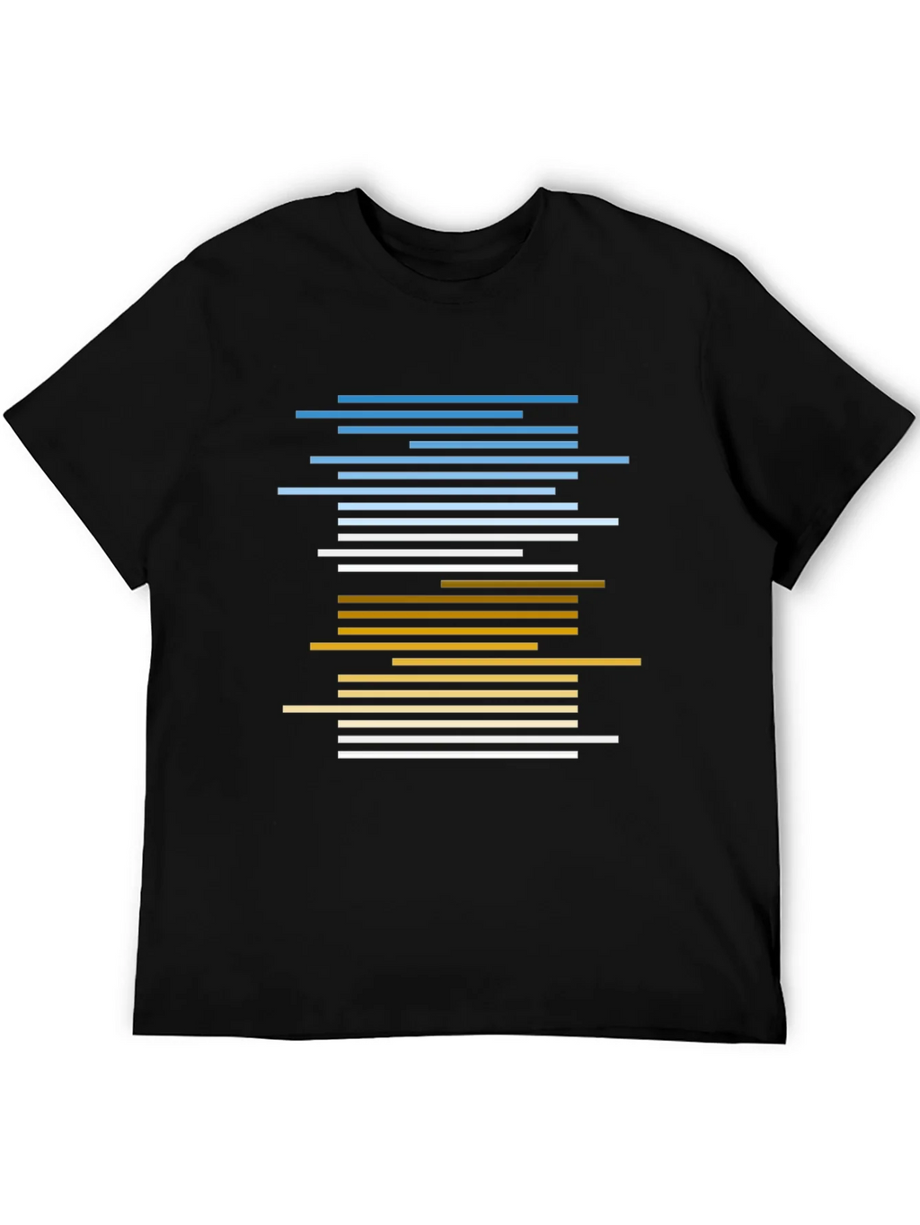 Abstract Striped Graphic Tee - Casual Black T-Shirt product image 5
