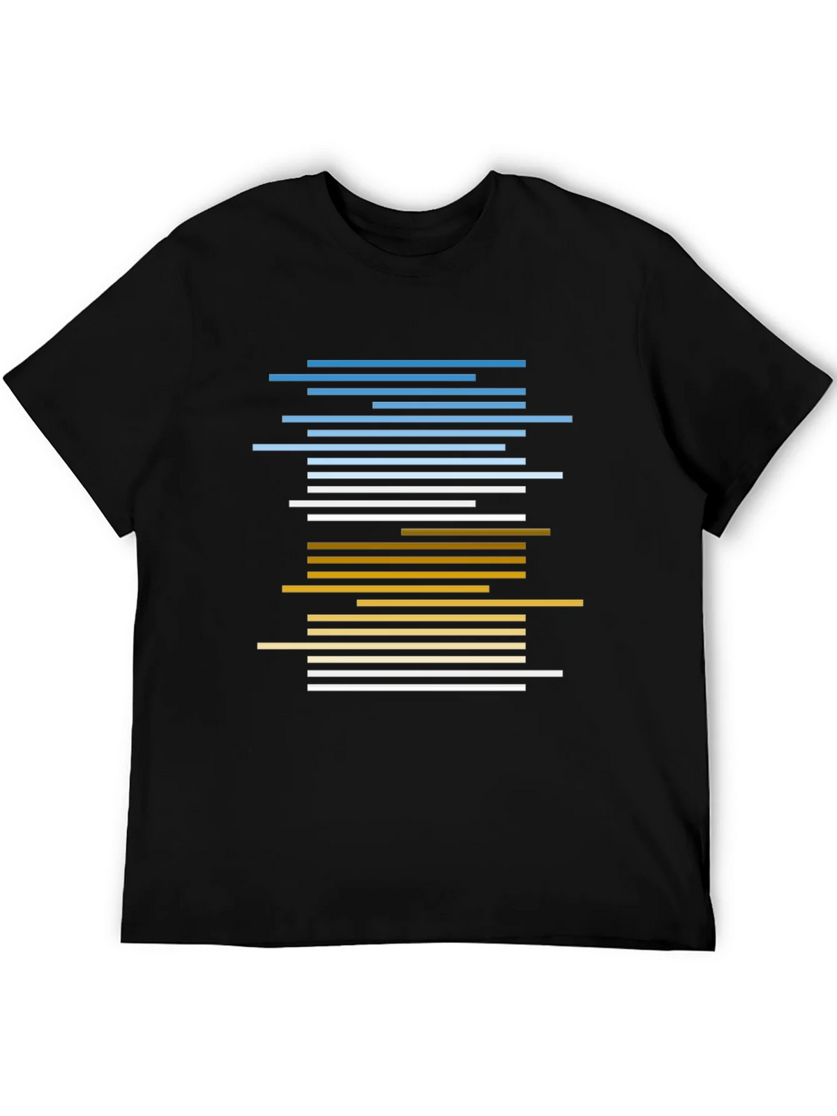 Abstract Striped Graphic Tee - Casual Black T-Shirt product image 5