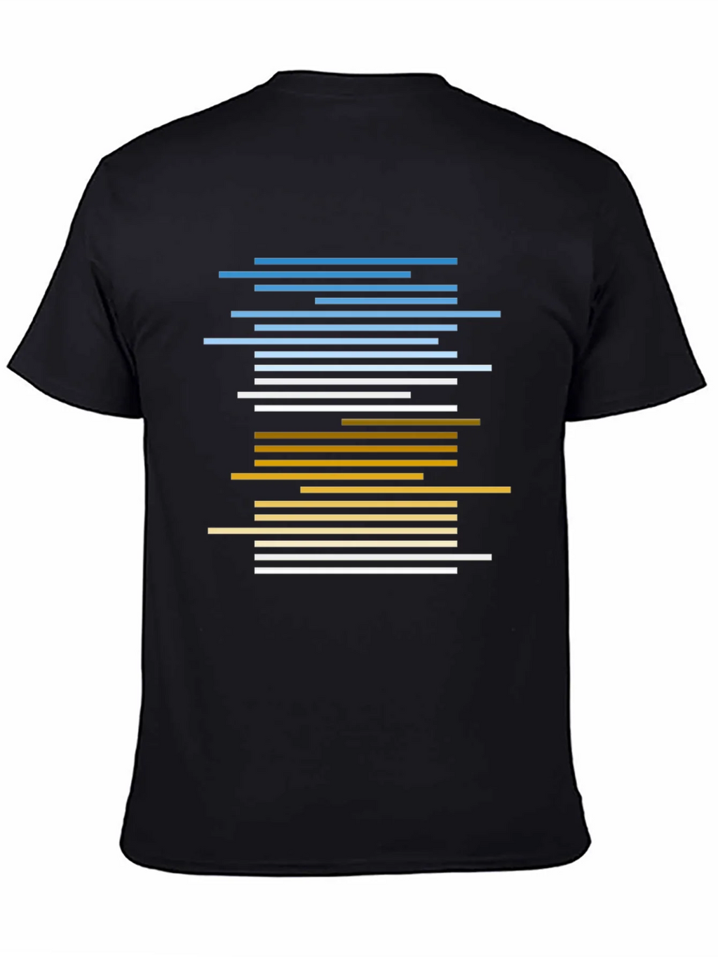Abstract Striped Graphic Tee - Casual Black T-Shirt product image 4