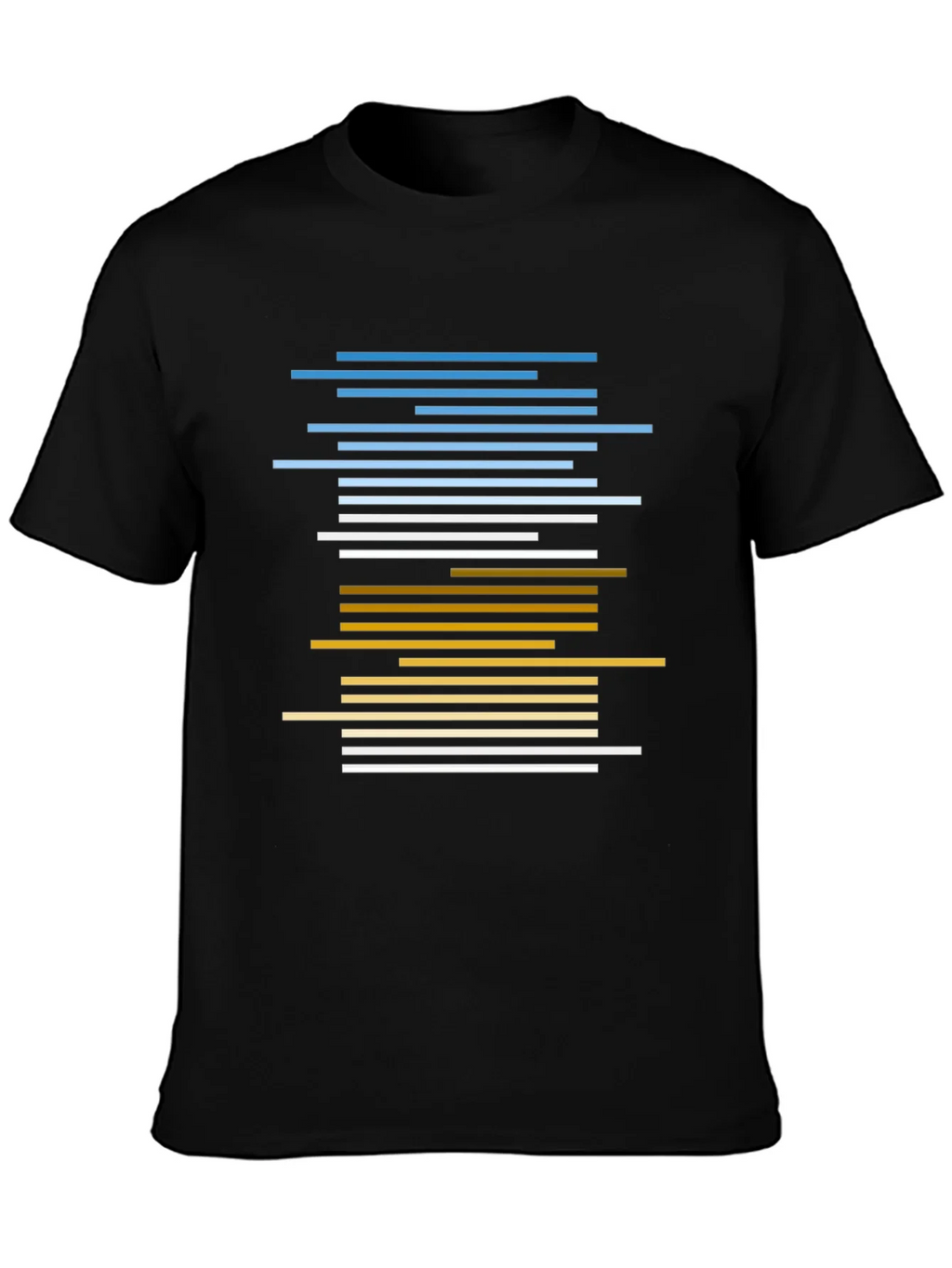 Abstract Striped Graphic Tee - Casual Black T-Shirt product image 3