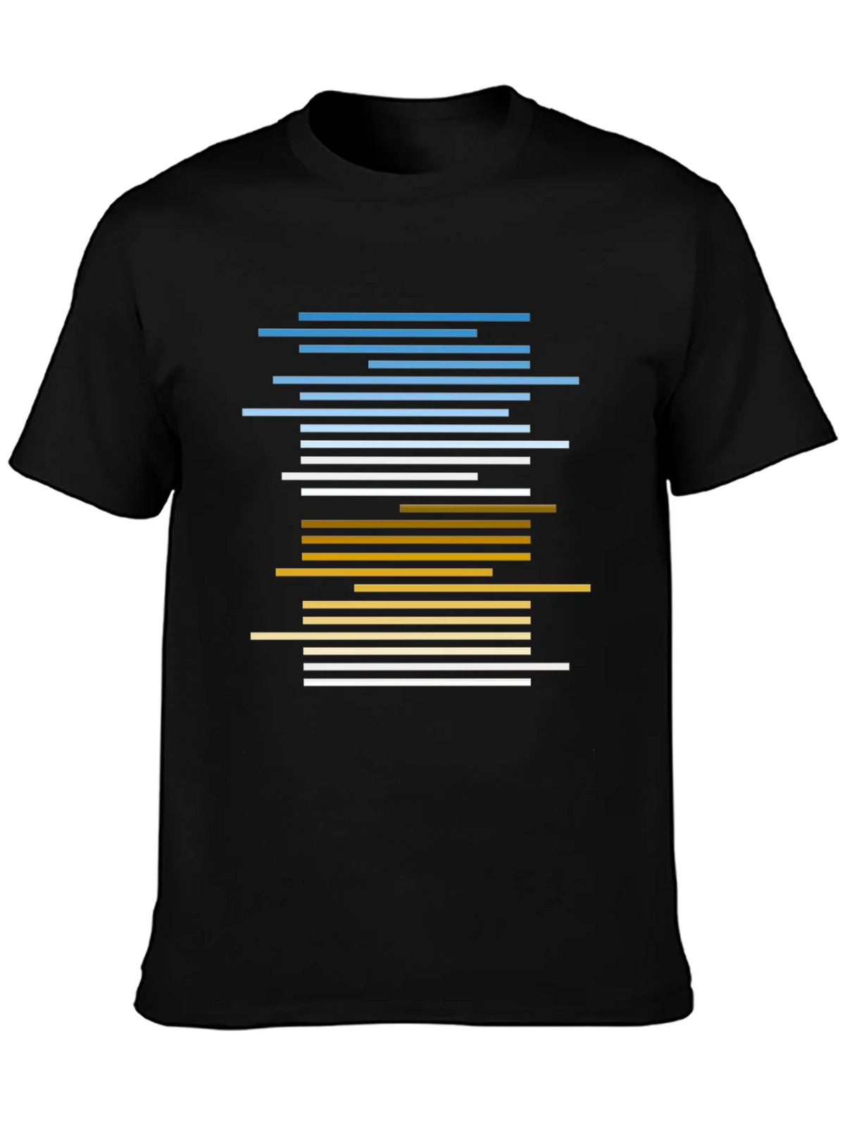 Abstract Striped Graphic Tee - Casual Black T-Shirt product image 3