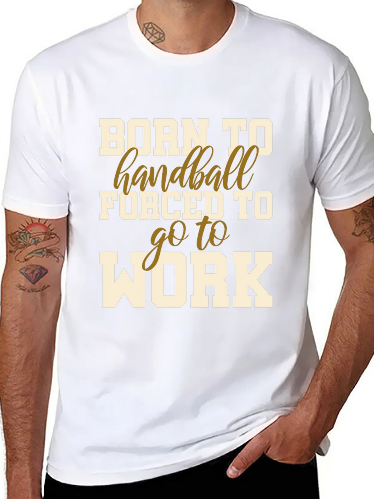 Born to Handball T-Shirt - Forced to Work product image 7