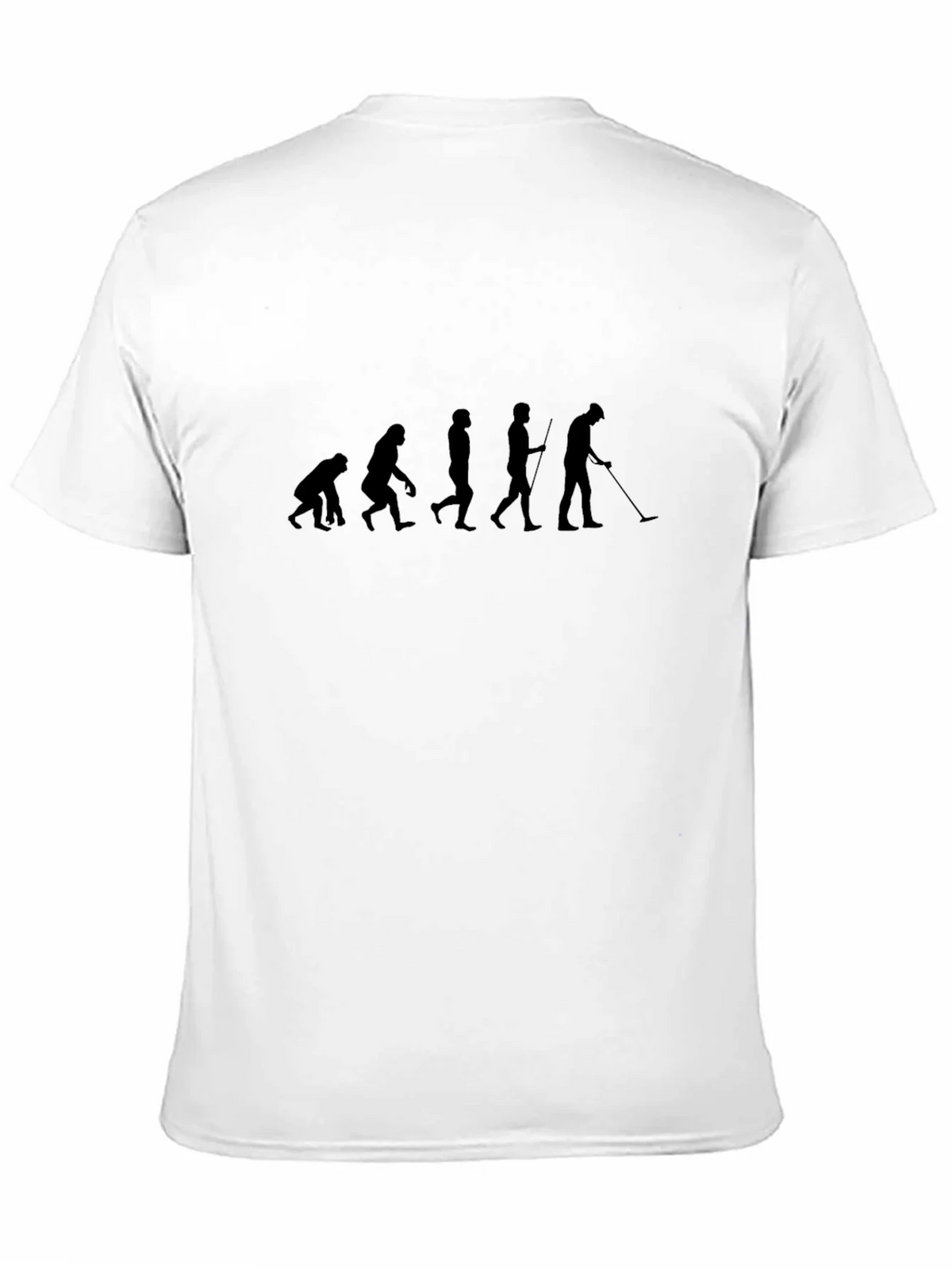 Evolution of Man Metal Detecting Black T-Shirt product image 10