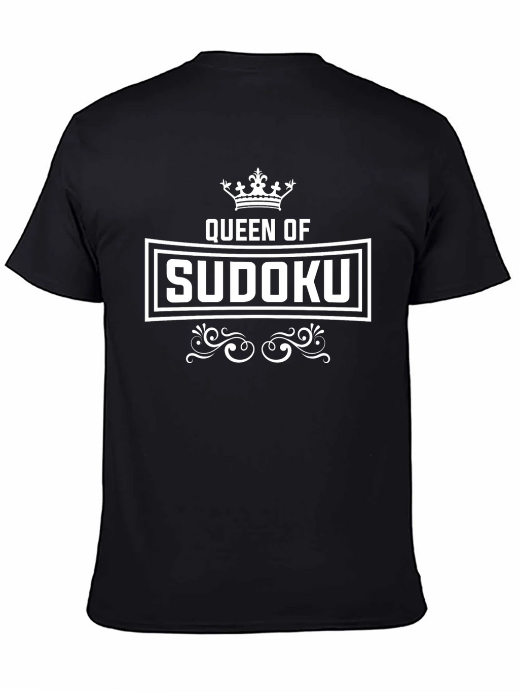 Queen of Sudoku T-Shirt - Black Graphic Tee product image 4