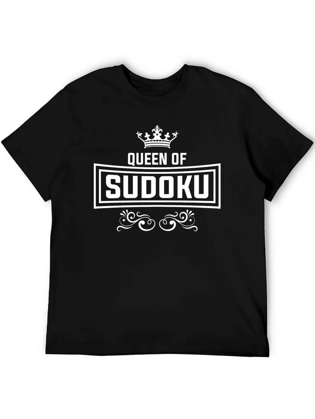 Queen of Sudoku T-Shirt - Black Graphic Tee product image 5