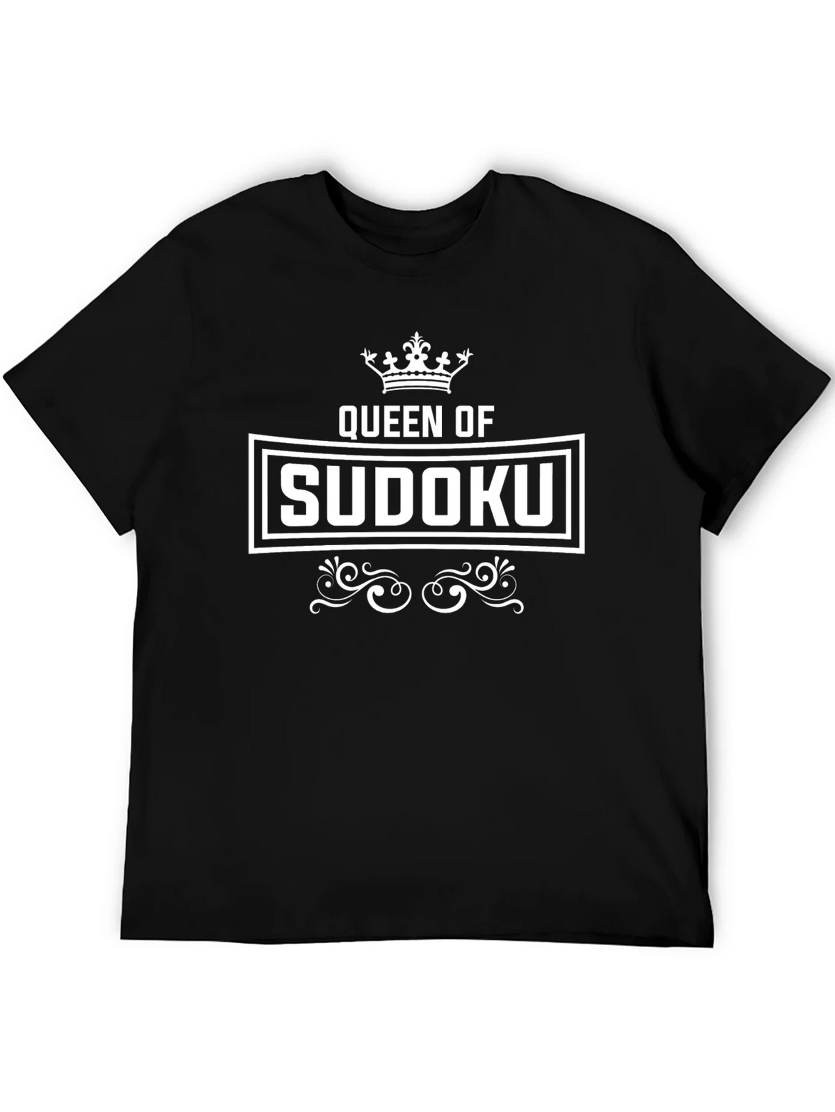 Queen of Sudoku T-Shirt - Black Graphic Tee product image 5