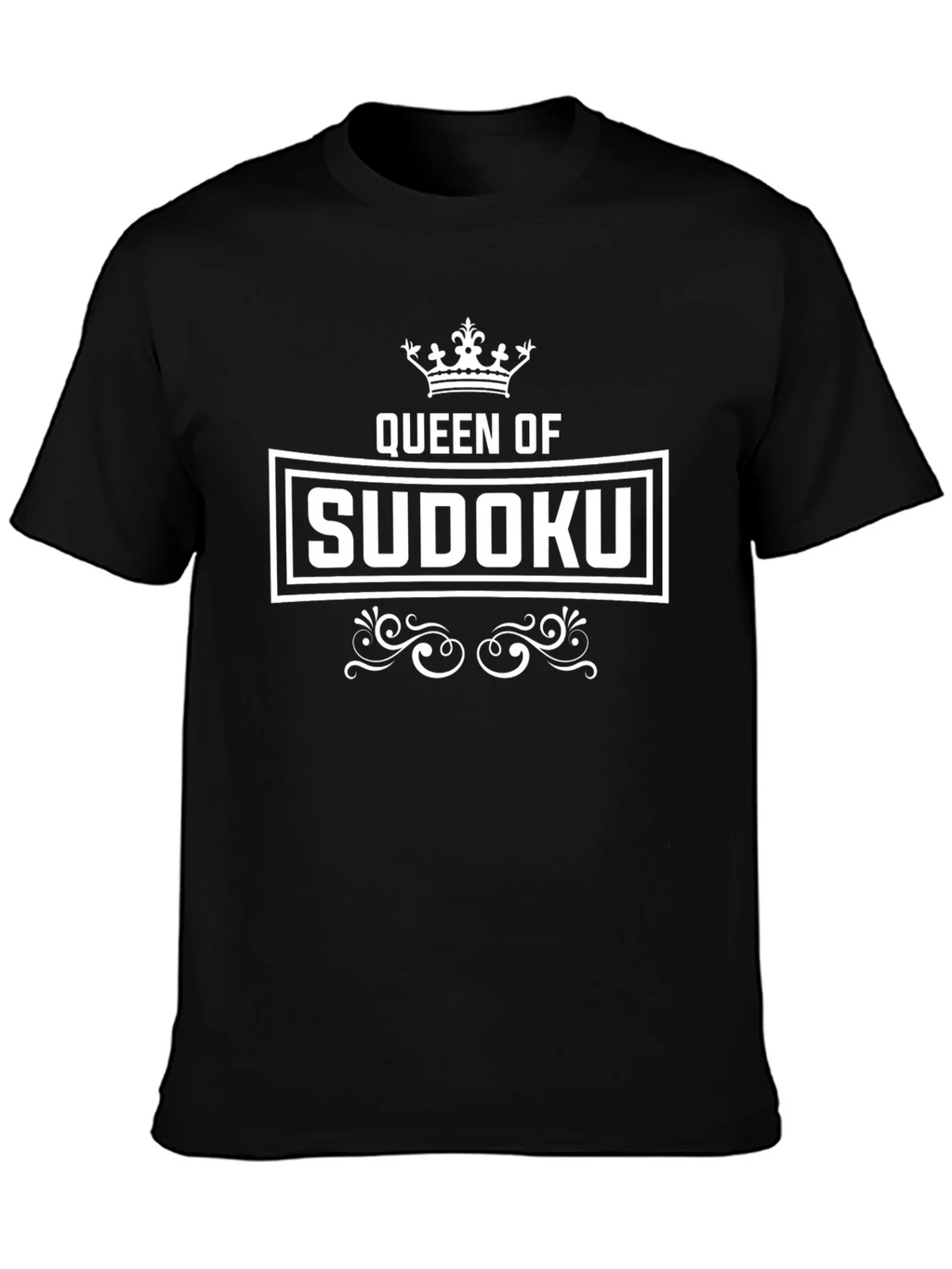 Queen of Sudoku T-Shirt - Black Graphic Tee product image 3