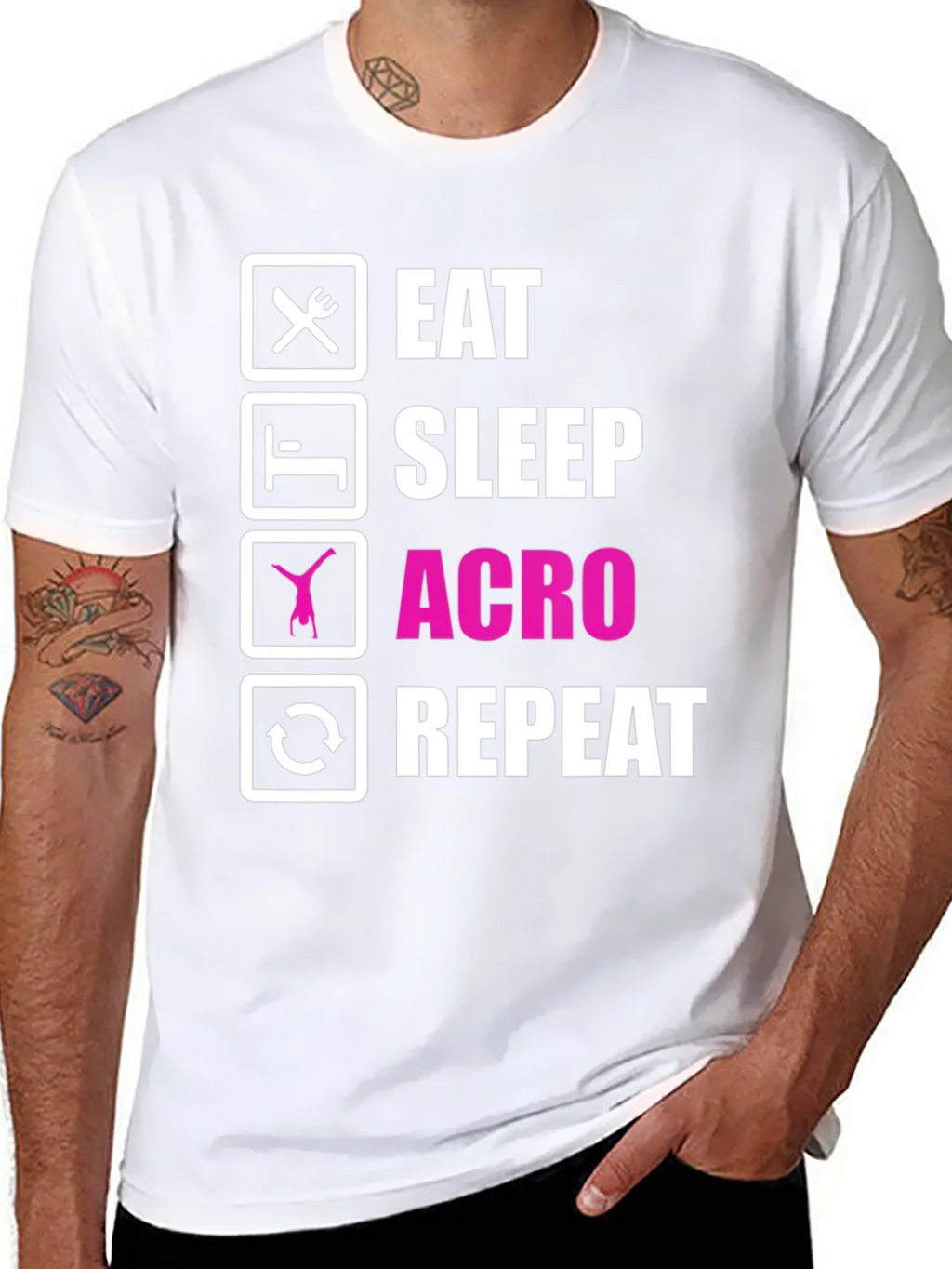 Eat Sleep Acro Repeat T-Shirt product image 3
