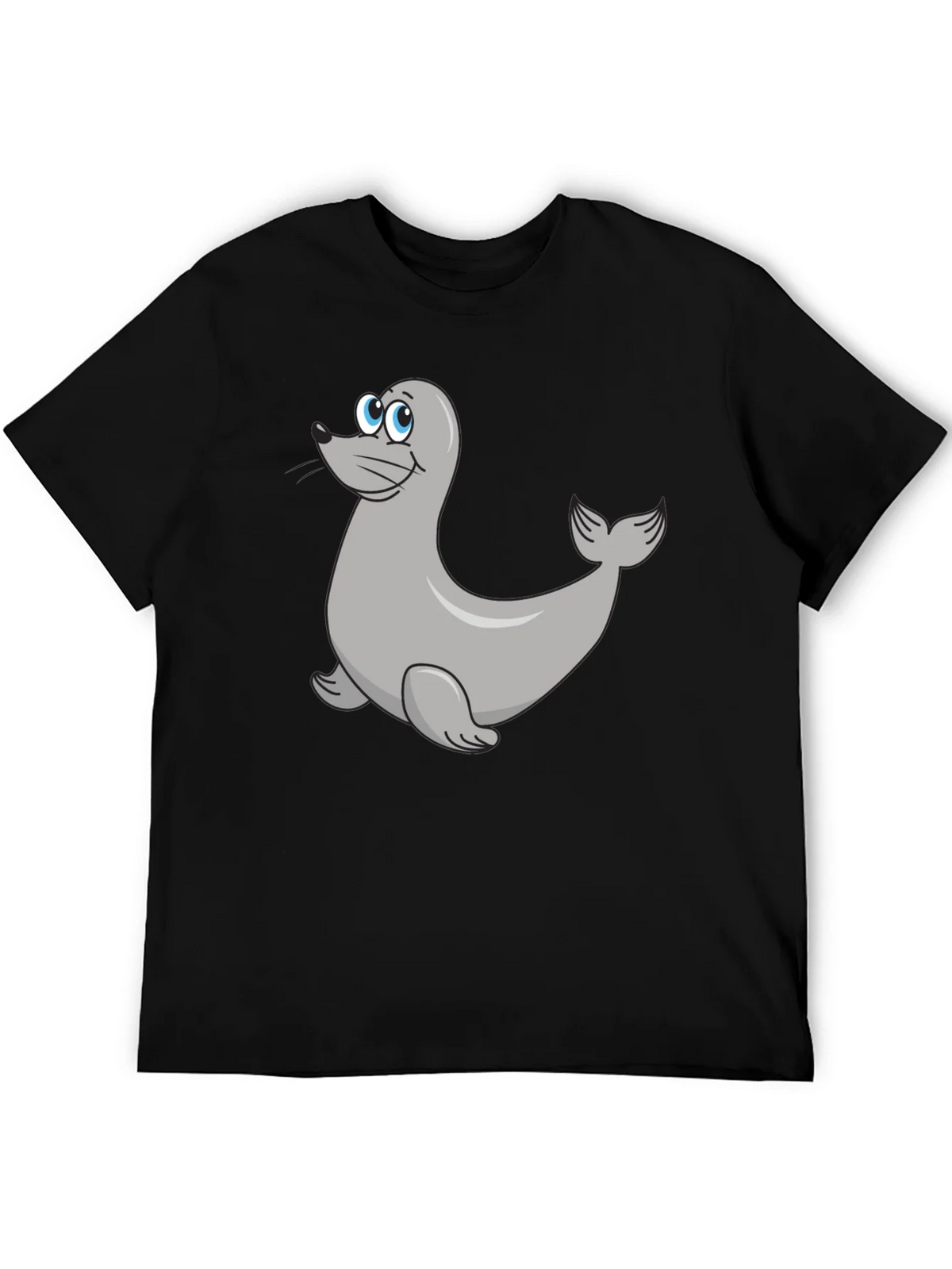 Seal Cartoon Black T-Shirt product image 5