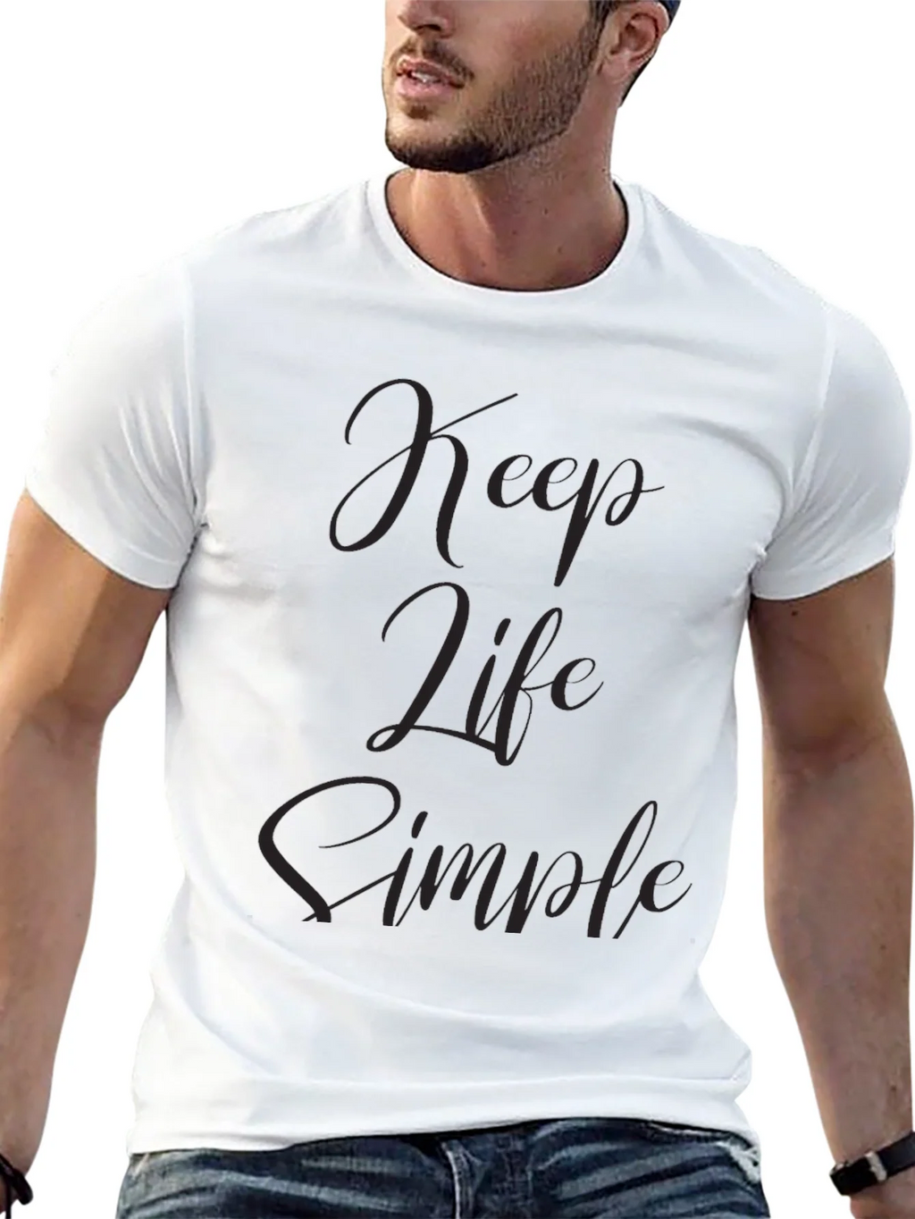 Keep Life Simple Black T-Shirt product image 12