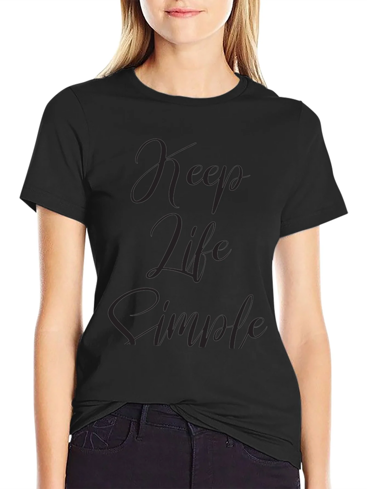 Keep Life Simple Black T-Shirt product image 2