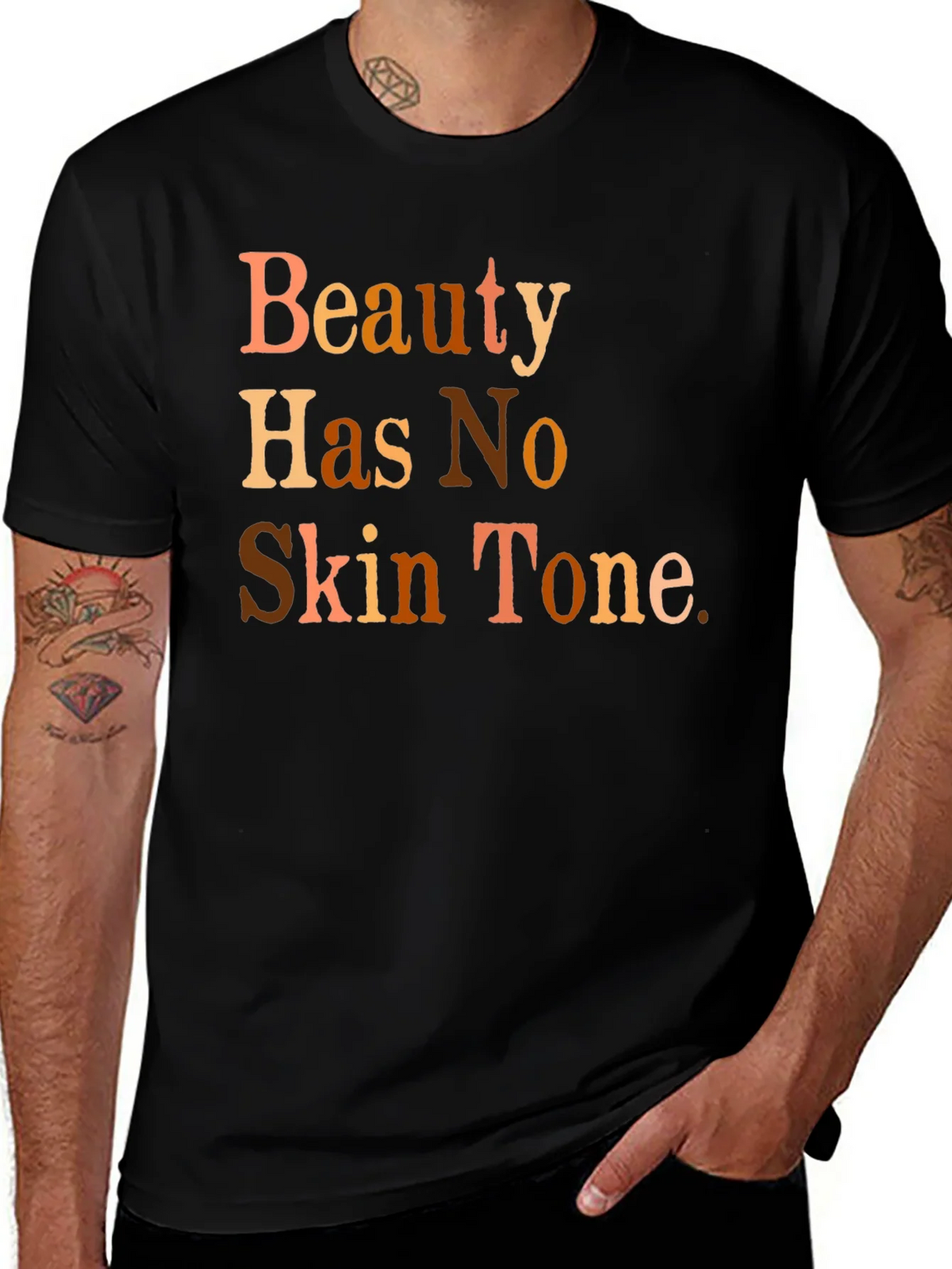 Beauty Has No Skin Tone Graphic T-Shirt product image 1