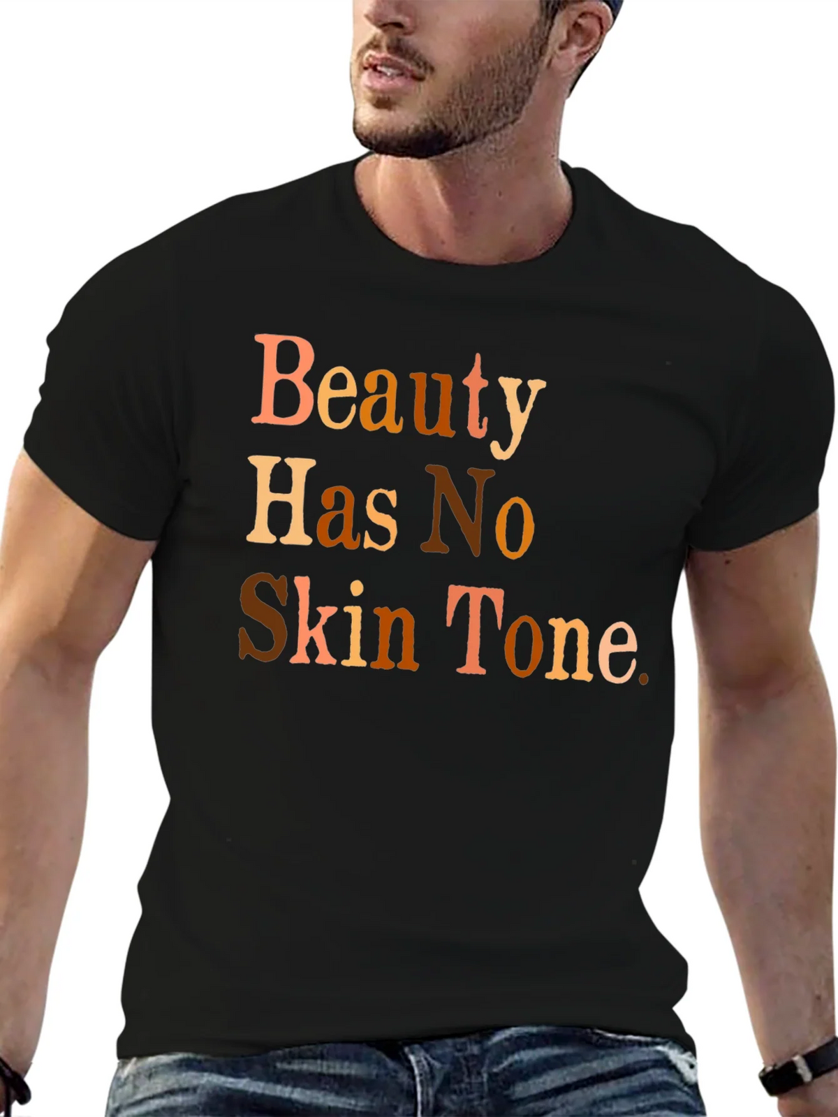 Beauty Has No Skin Tone Graphic T-Shirt product image 6
