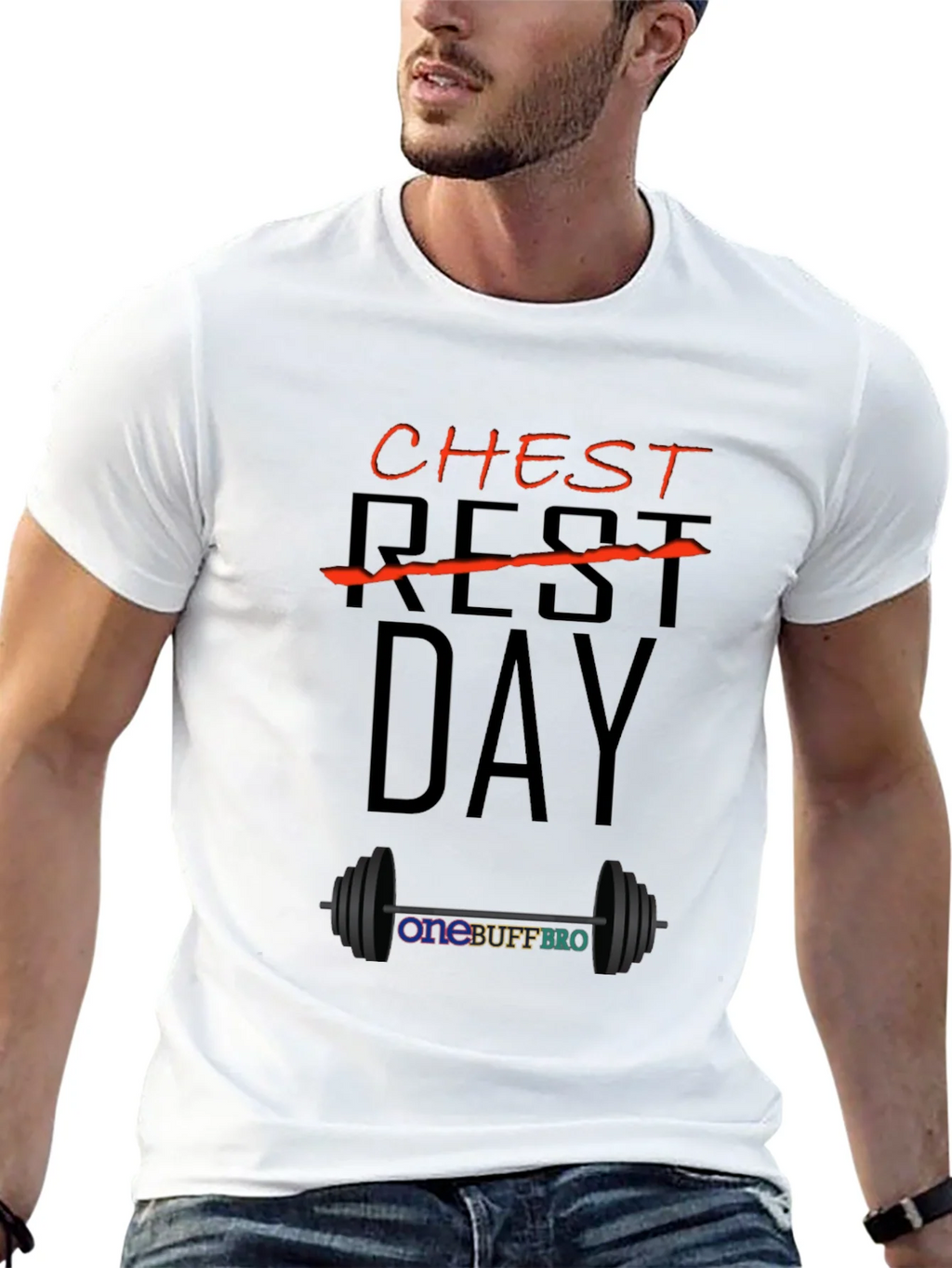 Chest Day T-Shirt - OneBuffBro Gym Apparel product image 10