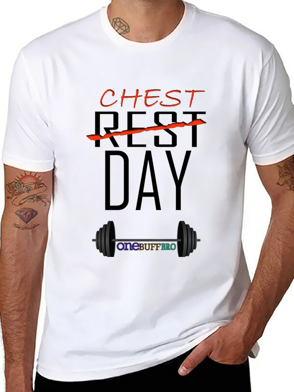 Chest Day T-Shirt - OneBuffBro Gym Apparel product image 7