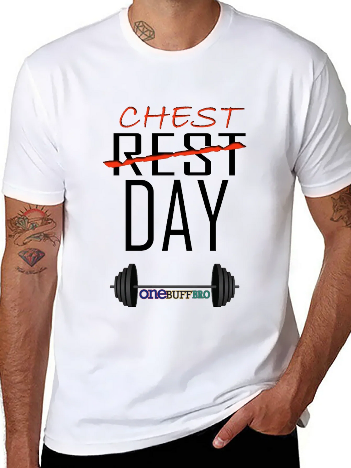 Chest Day T-Shirt - OneBuffBro Gym Apparel product image 7