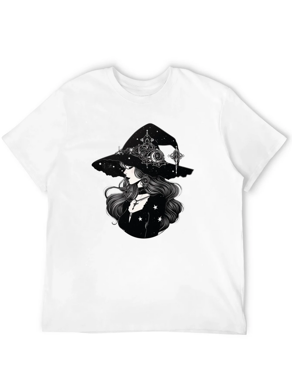 Celestial Witch Graphic Tee - Black Cotton Shirt product image 11