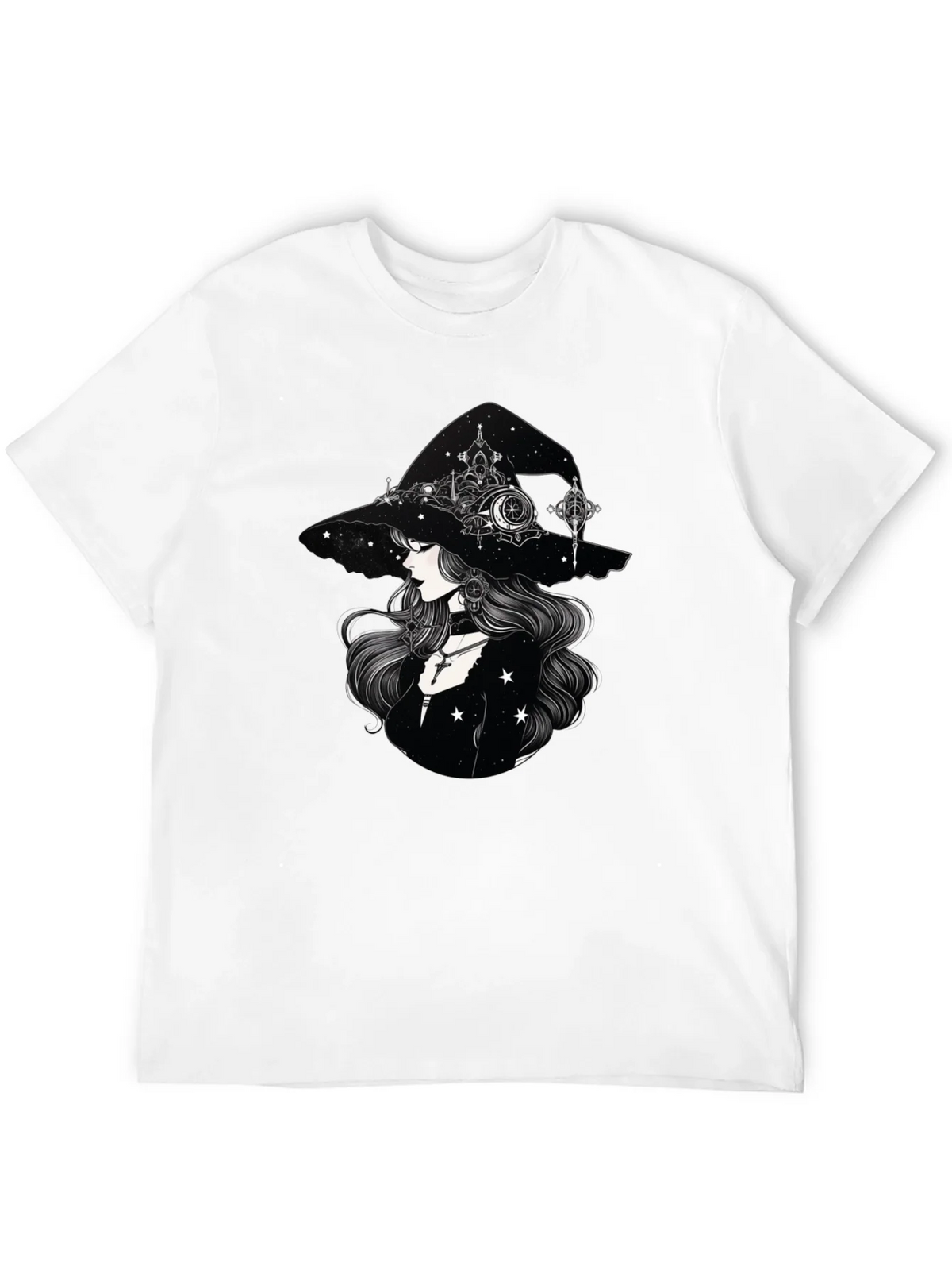 Celestial Witch Graphic Tee - Black Cotton Shirt product image 11