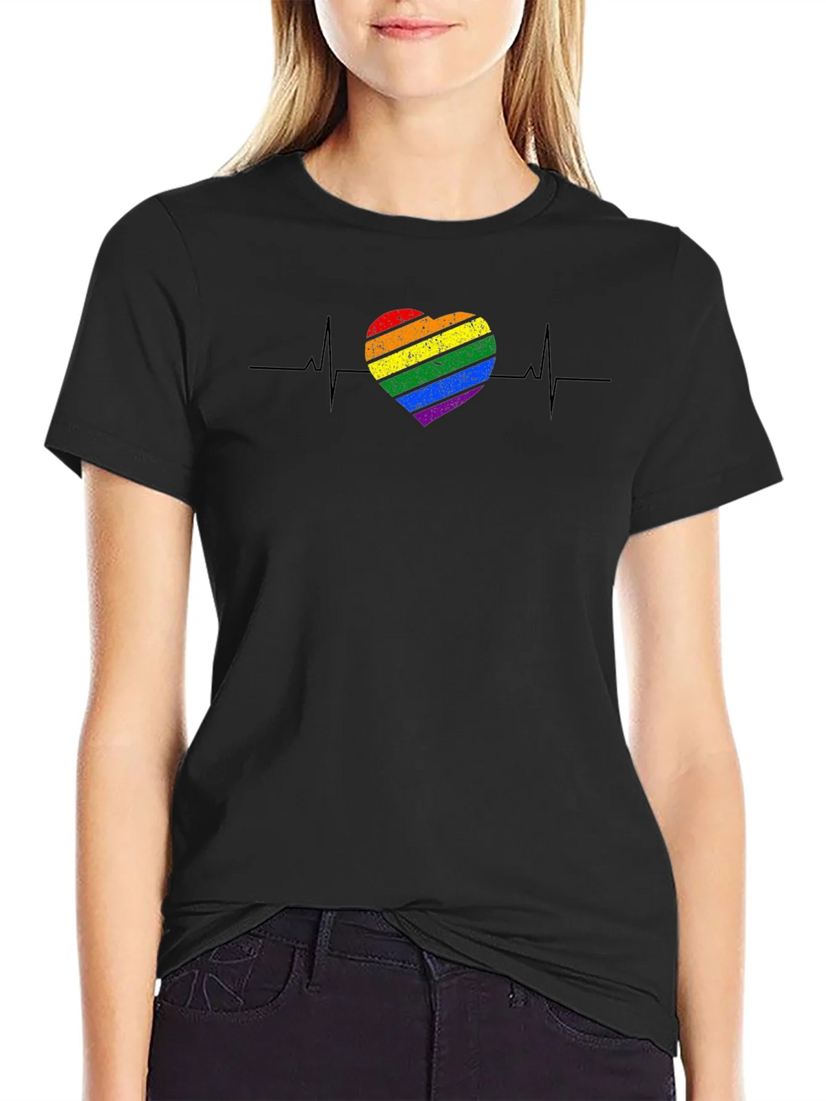 Pride Heartbeat T-Shirt - LGBTQ+ Love & Equality Tee product image 2