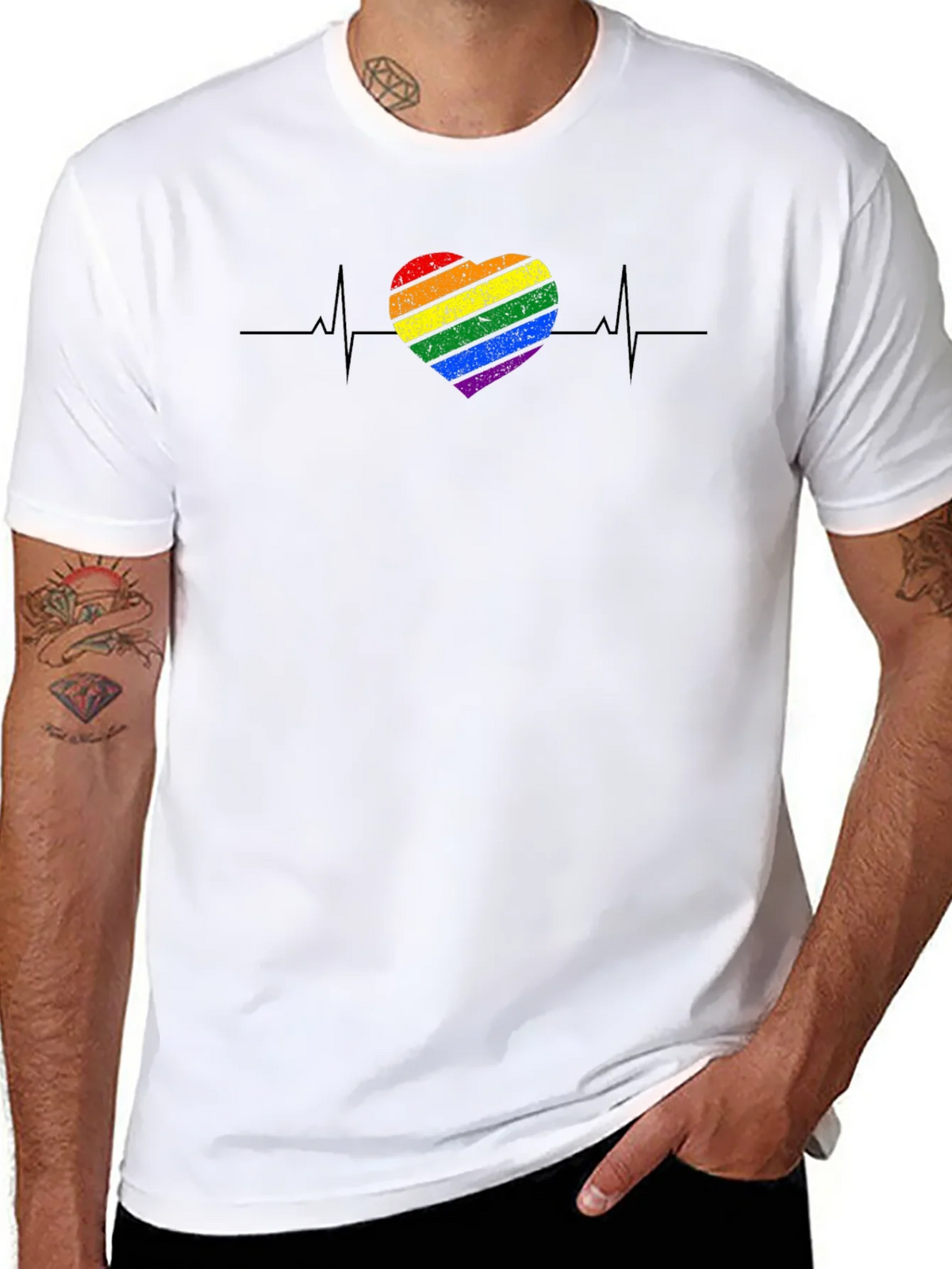 Pride Heartbeat T-Shirt - LGBTQ+ Love & Equality Tee product image 7