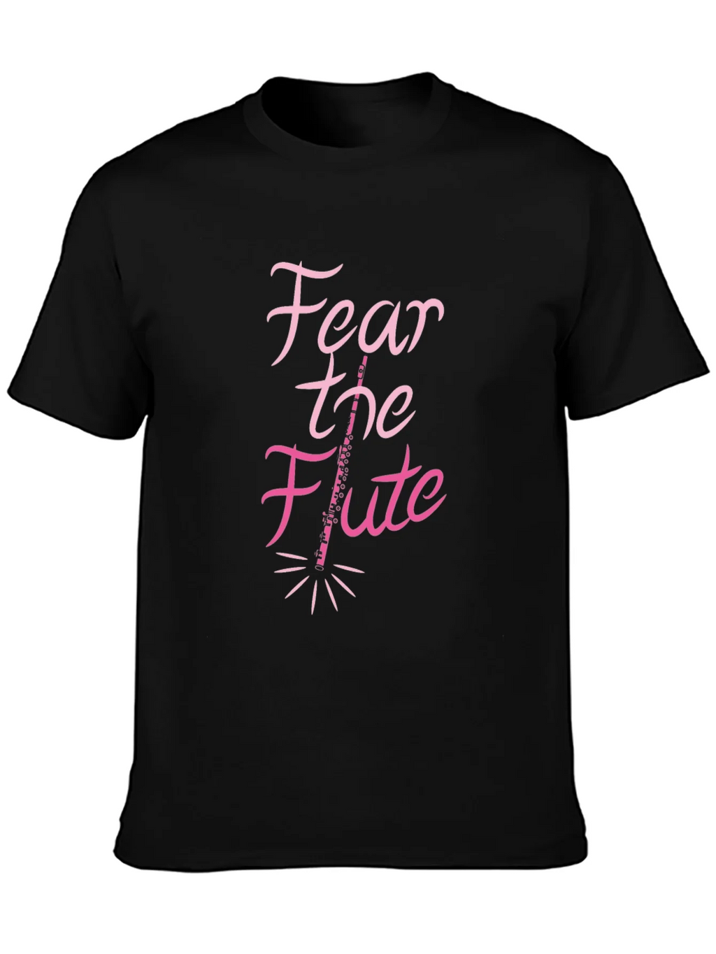 Fear the Flute Black T-Shirt Musician Gift product image 3