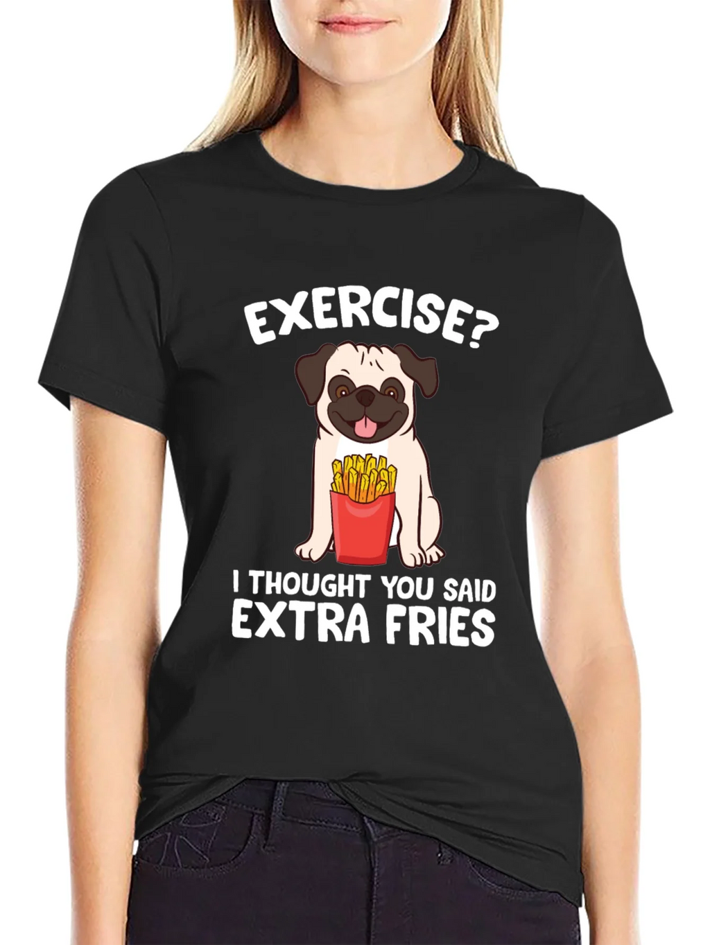 Exercise? Extra Fries T-Shirt product image 2