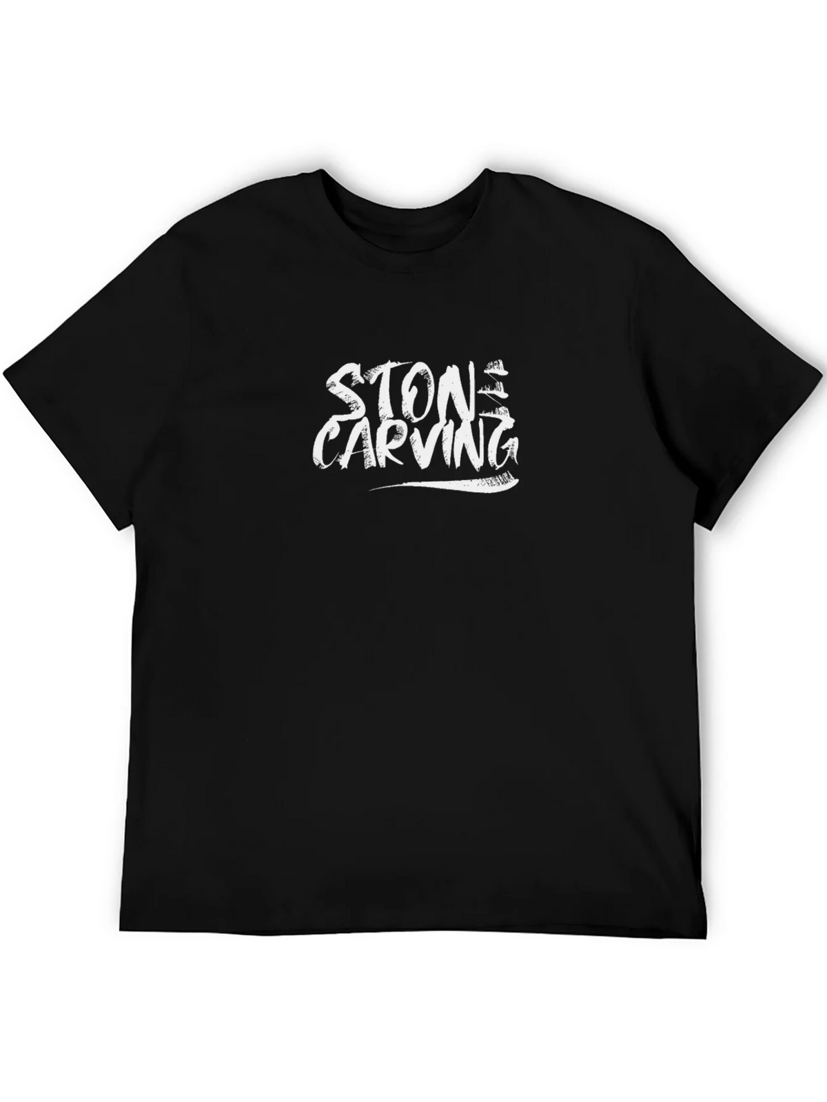 Stone Carving Graphic Black T-Shirt product image 5