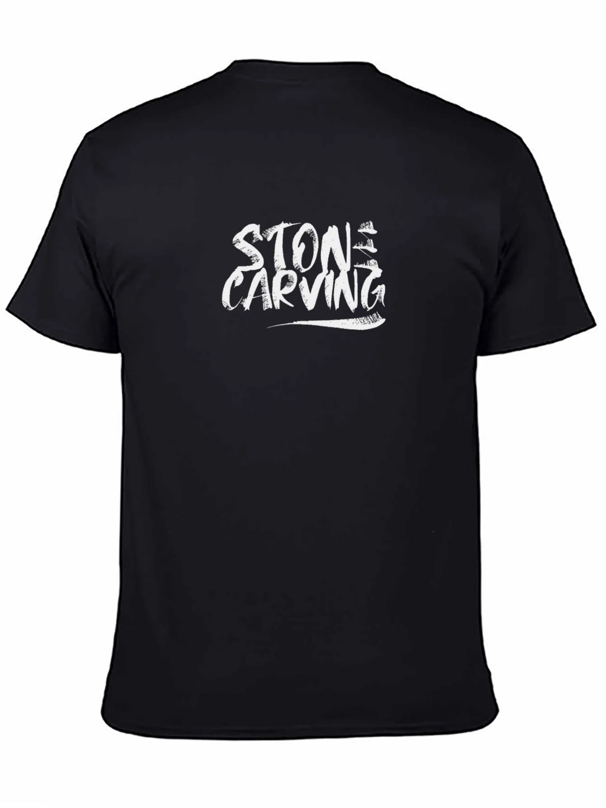 Stone Carving Graphic Black T-Shirt product image 4