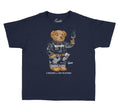 Kids -Midnight Navy 3 Cheers Bear Shirt