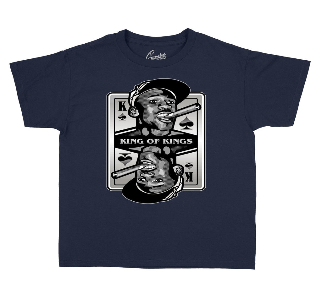 Kids -Midnight Navy 3 King Of Kings Shirt