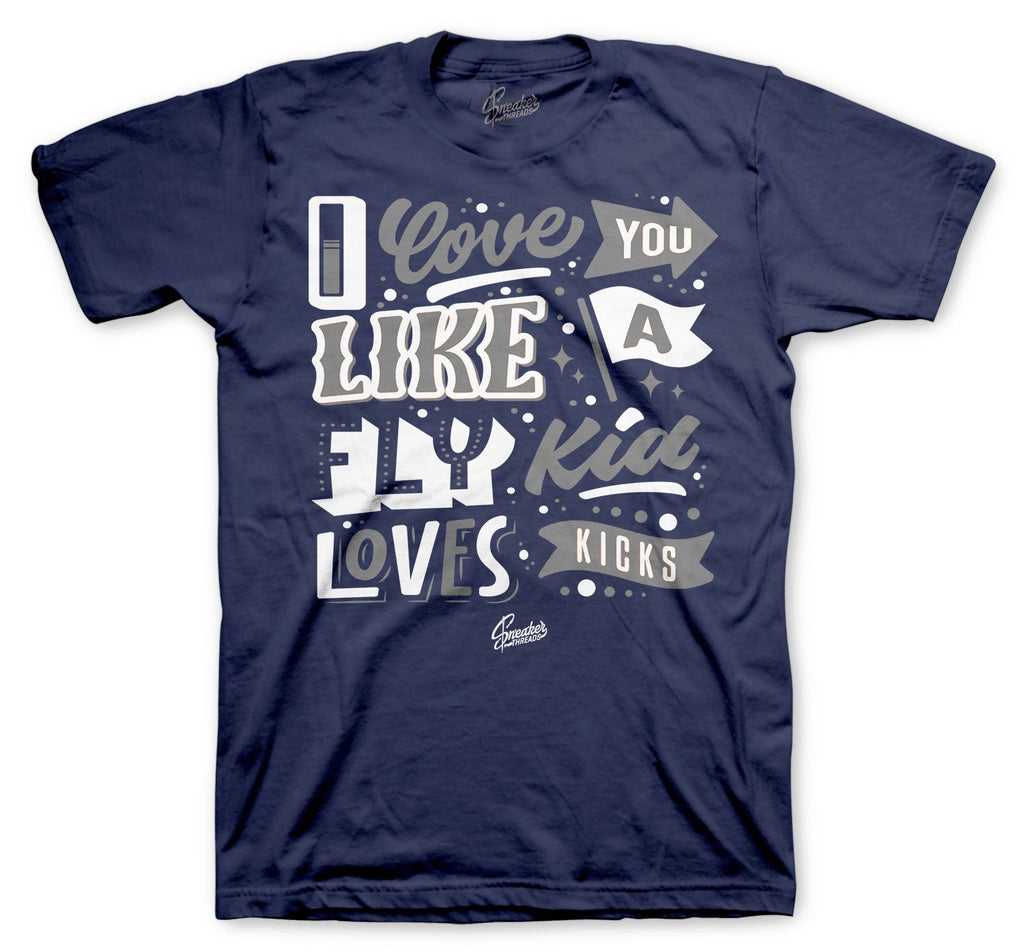 Retro 3 Midnight Navy Love Kicks Shirt