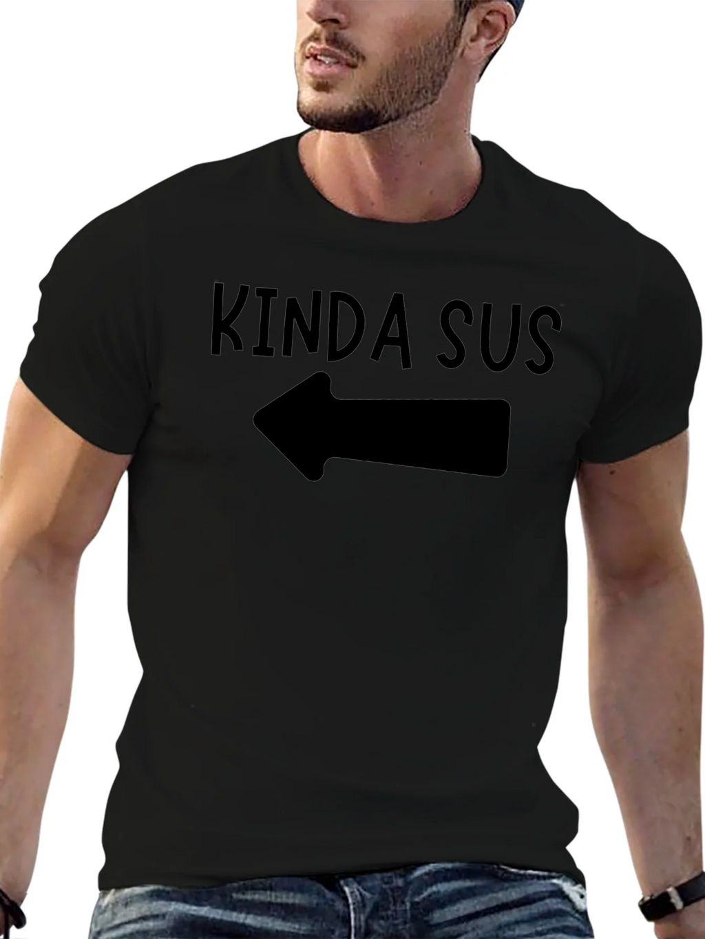 Kinda Sus Black T-Shirt product image 5