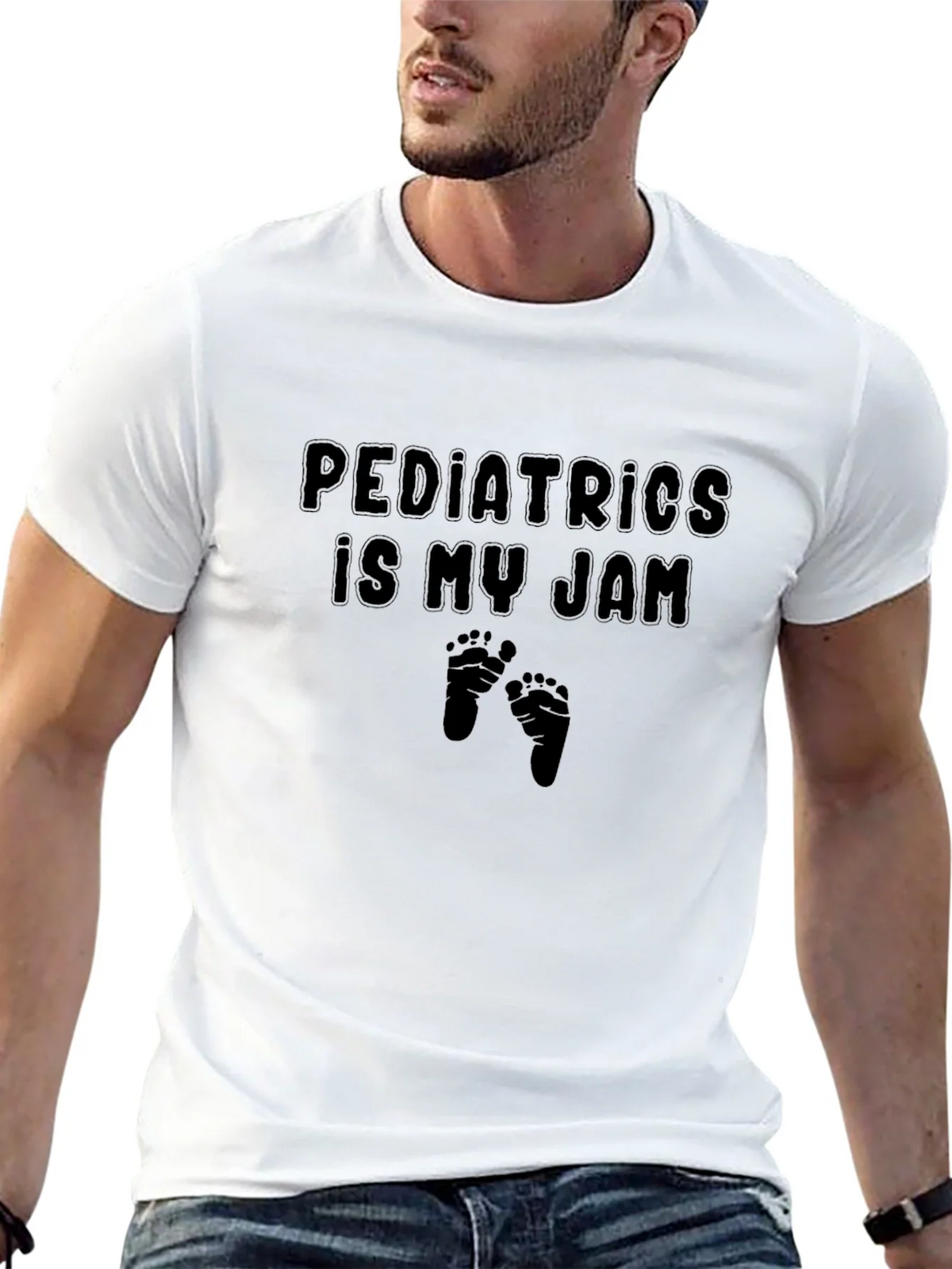 Pediatrics Is My Jam Graphic T-Shirt - Black Cotton Tee product image 12