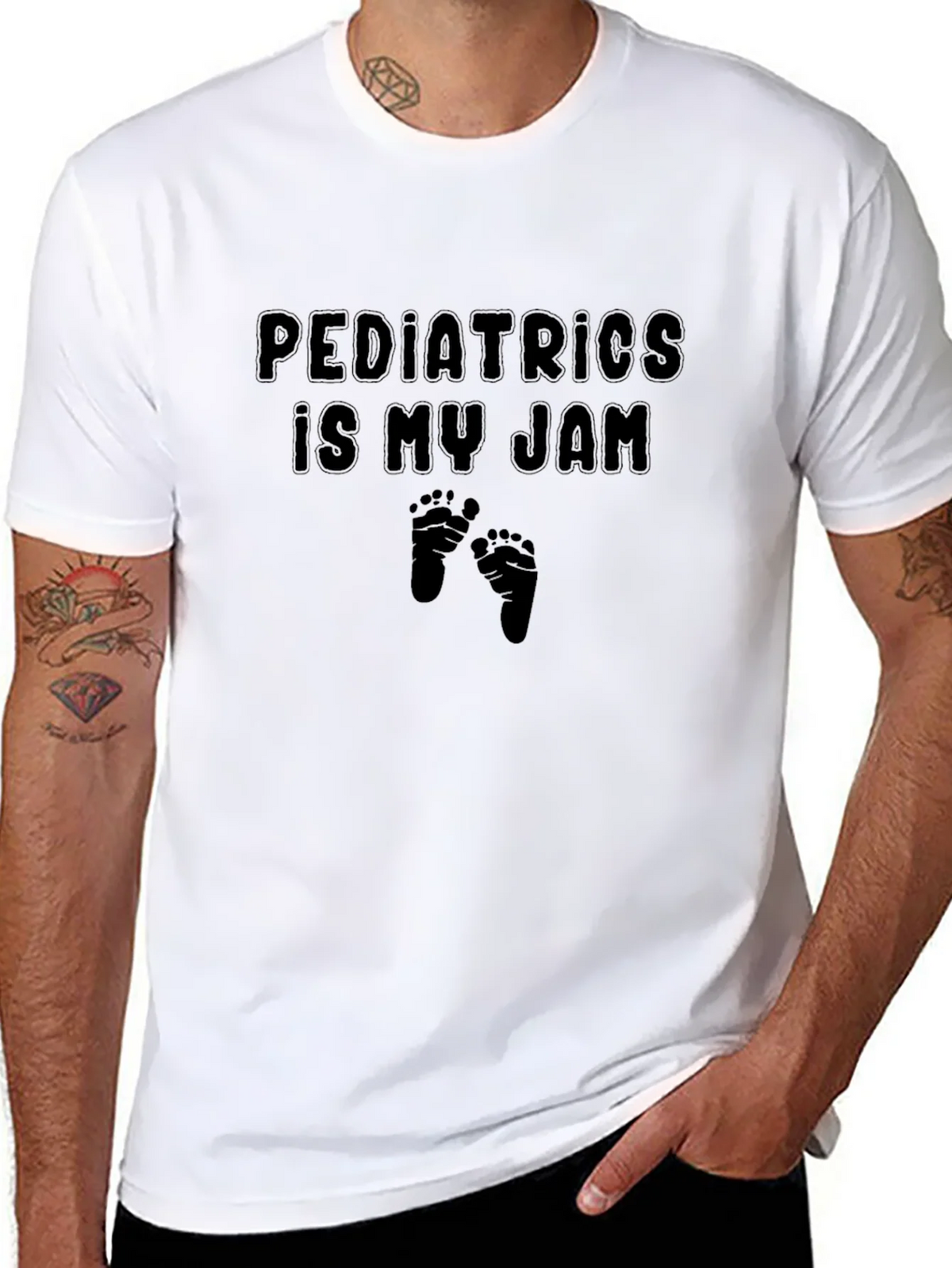 Pediatrics Is My Jam Graphic T-Shirt - Black Cotton Tee product image 7