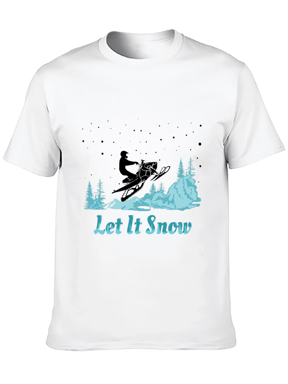 Let It Snow Graphic Tee - Snowmobile Design product image 4