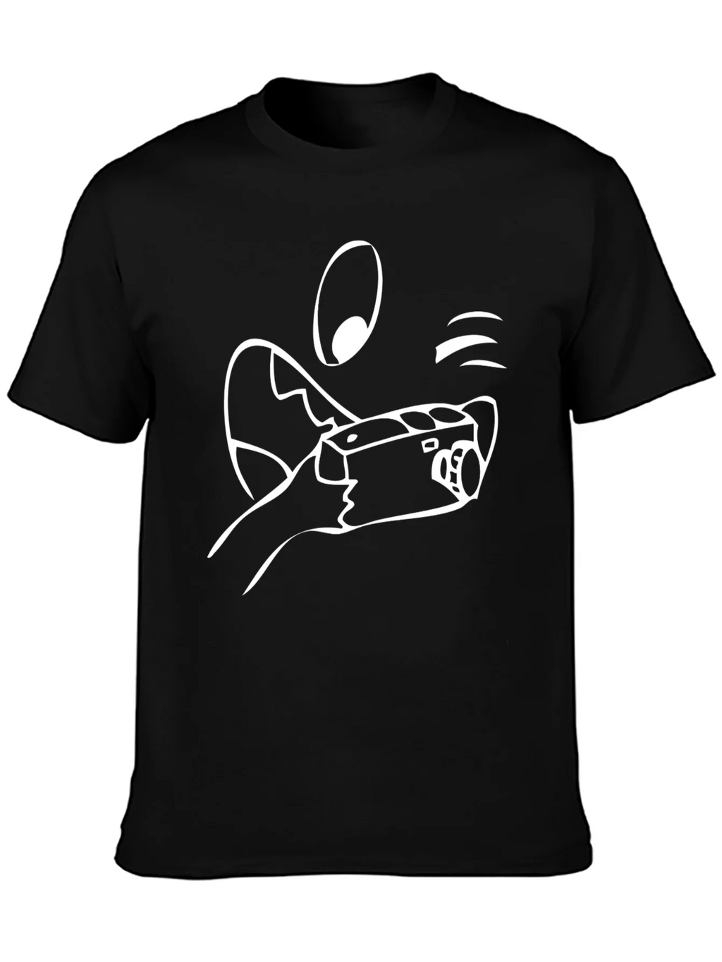 Cartoon Camera Black Tee Shirt product image 2