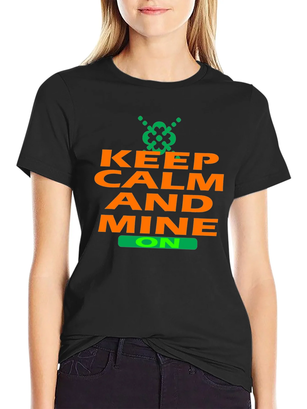 Keep Calm and Mine On T-Shirt - Black product image 2