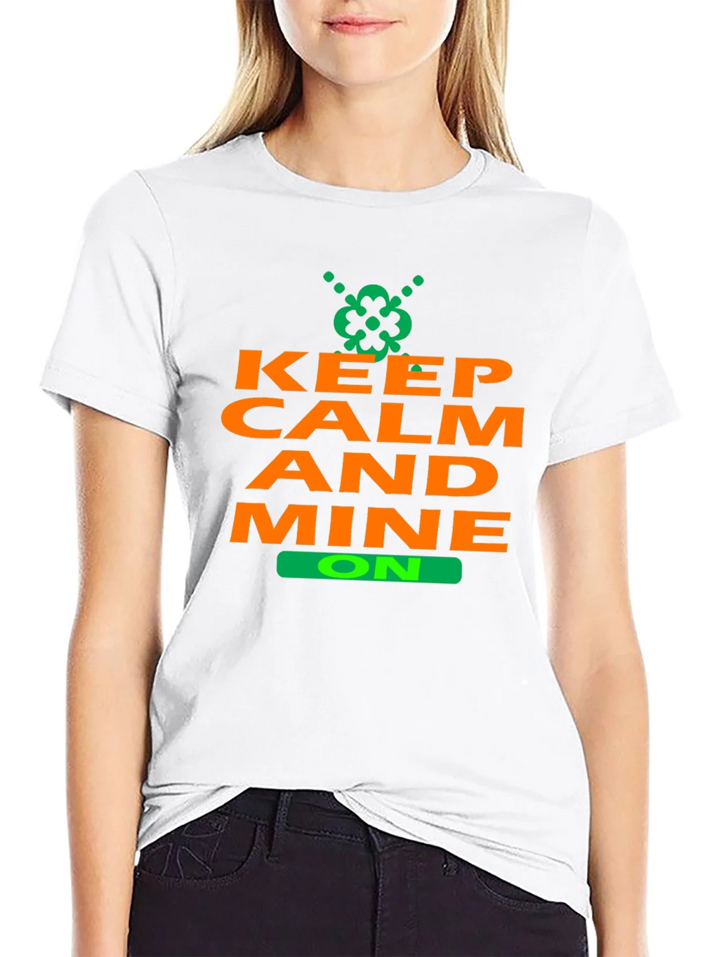 Keep Calm and Mine On T-Shirt - Black product image 8