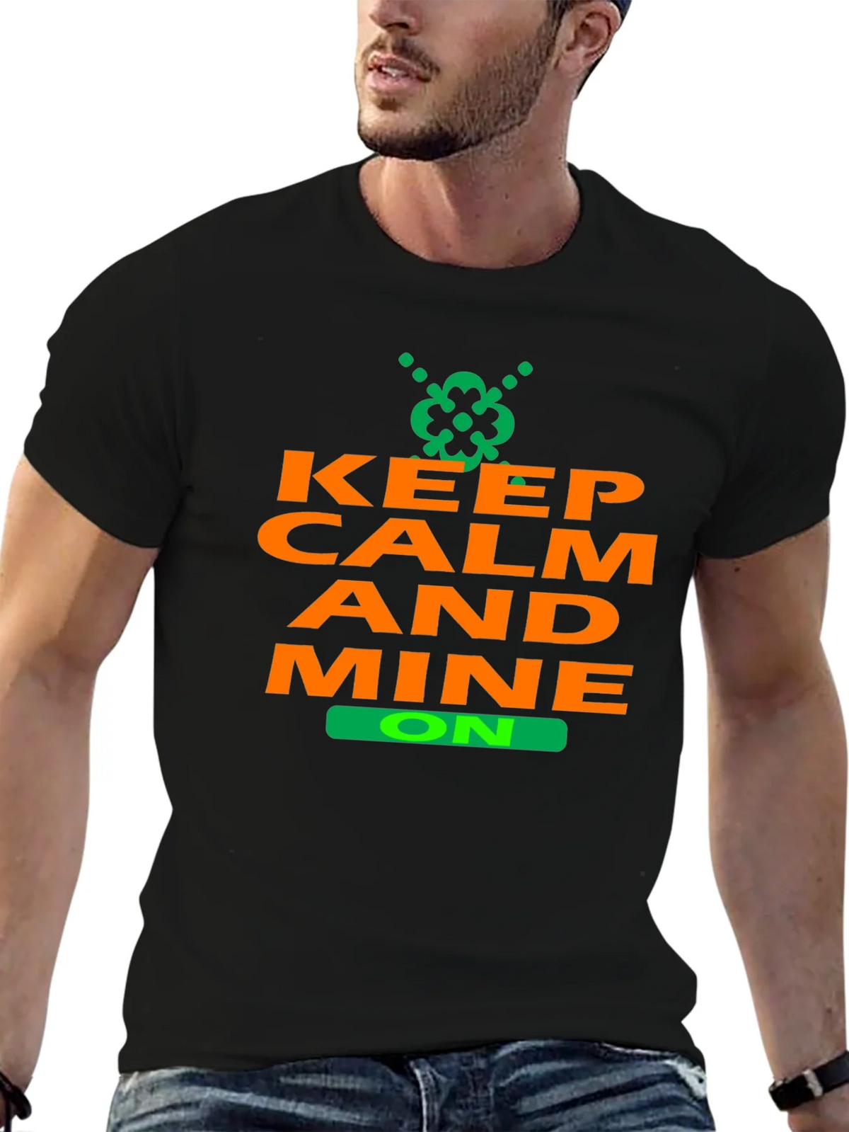 Keep Calm and Mine On T-Shirt - Black product image 6