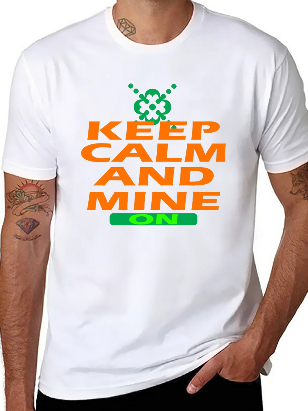 Keep Calm and Mine On T-Shirt - Black product image 7
