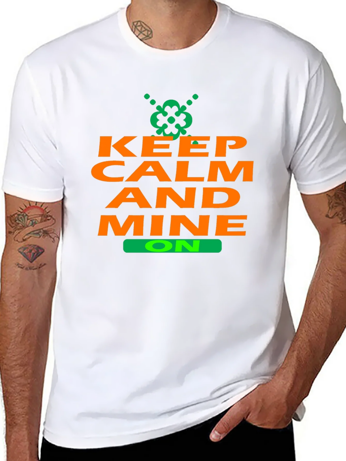 Keep Calm and Mine On T-Shirt - Black product image 7