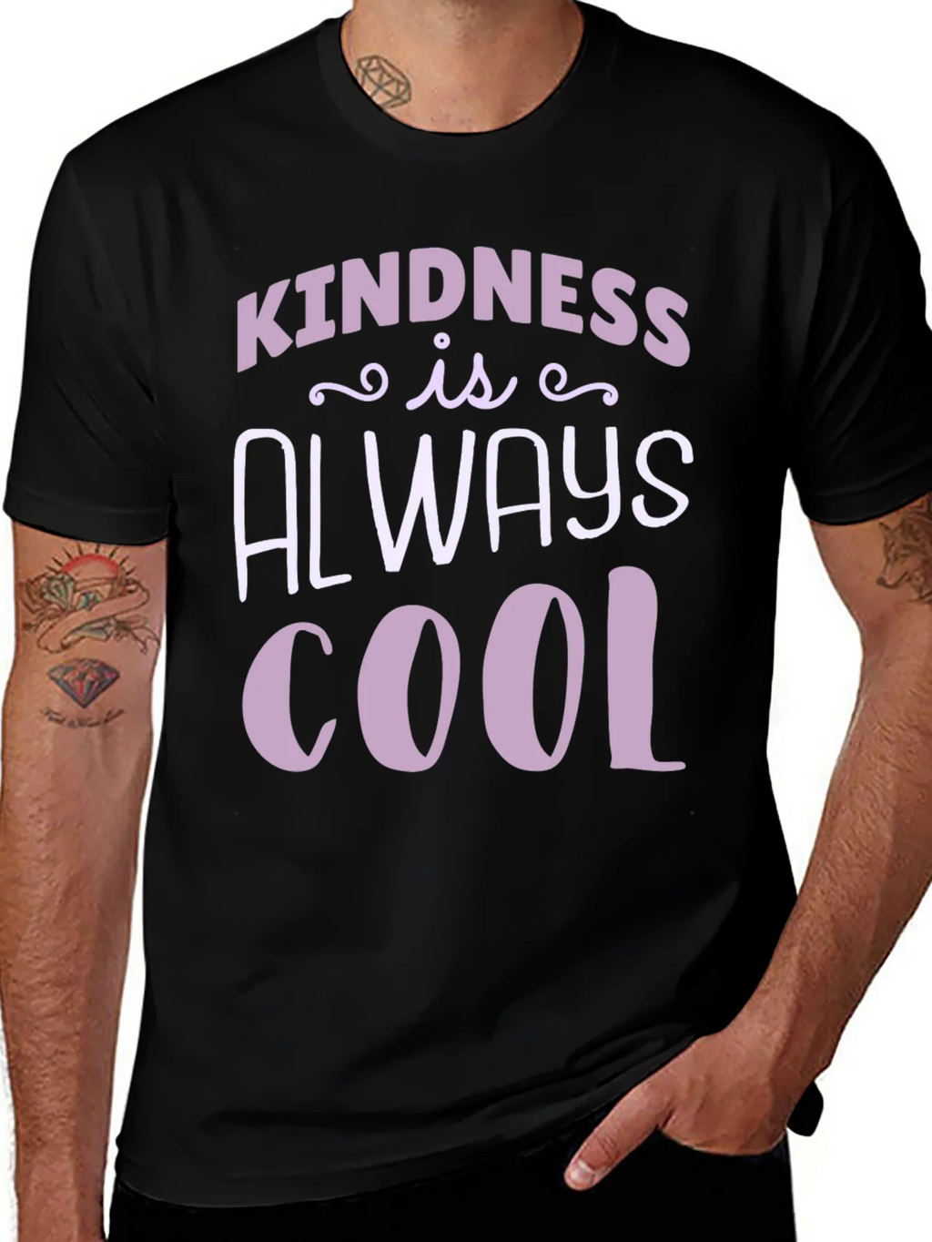 Kindness Is Always Cool Black T-Shirt product image 1