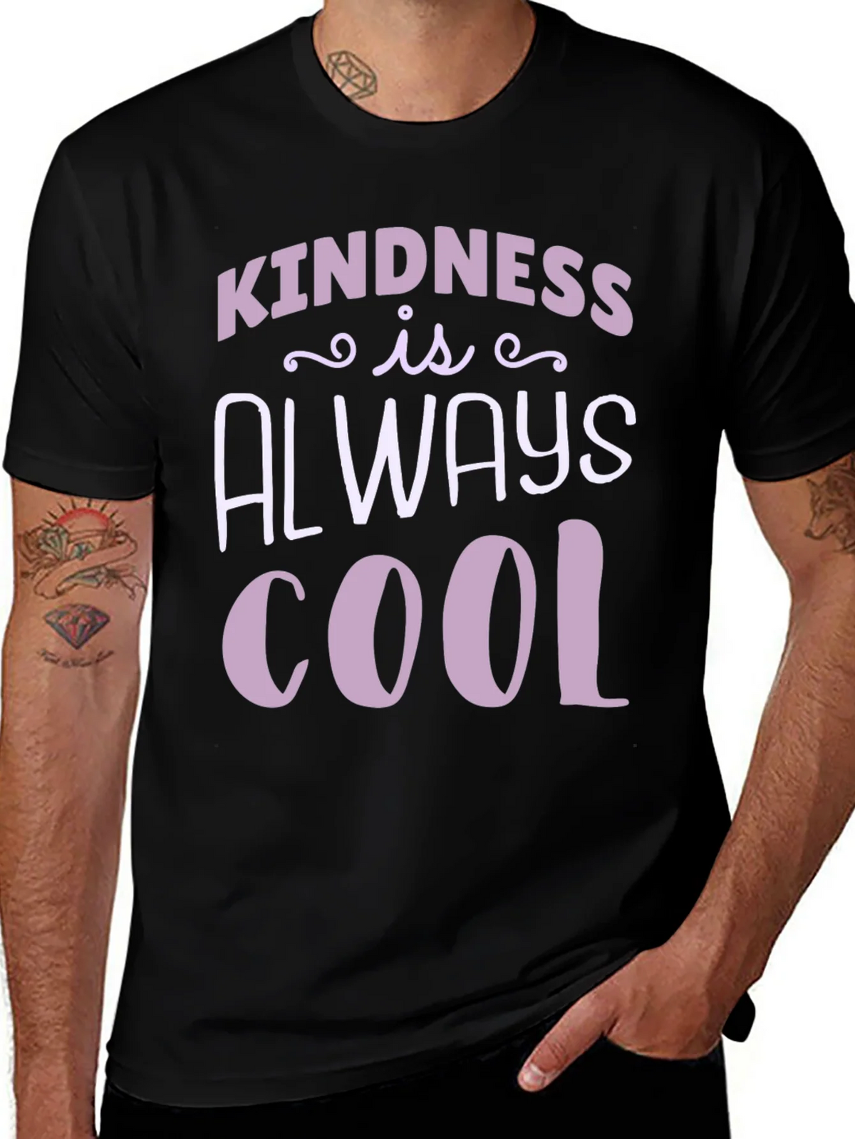 Kindness Is Always Cool Black T-Shirt product image 1