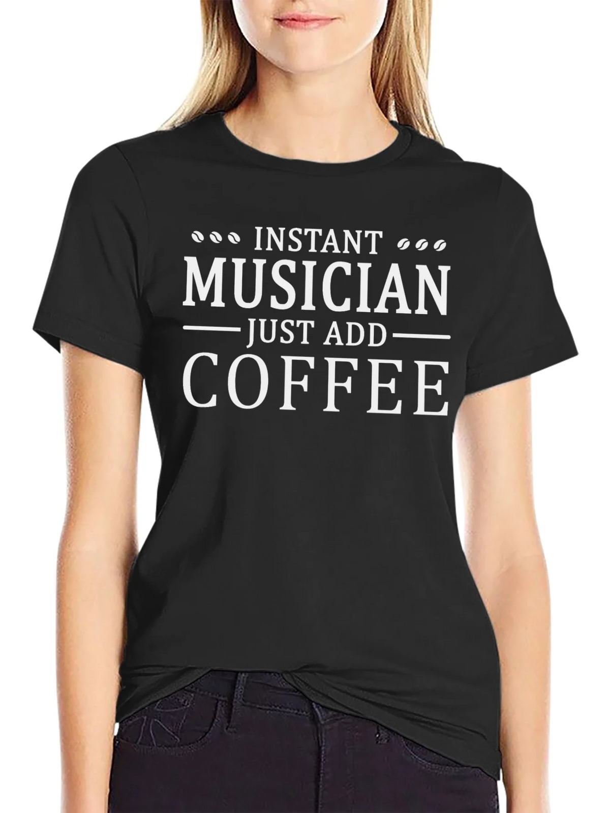 Instant Musician Just Add Coffee Black T-Shirt product image 2