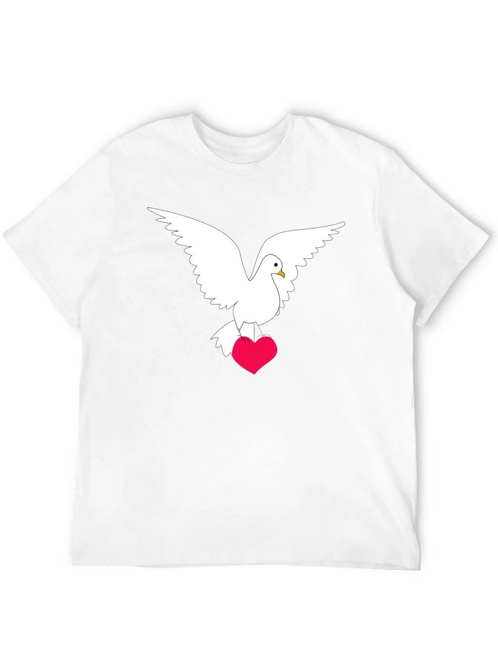 Dove Heart Graphic Tee - Stylish Black T-Shirt product image 6