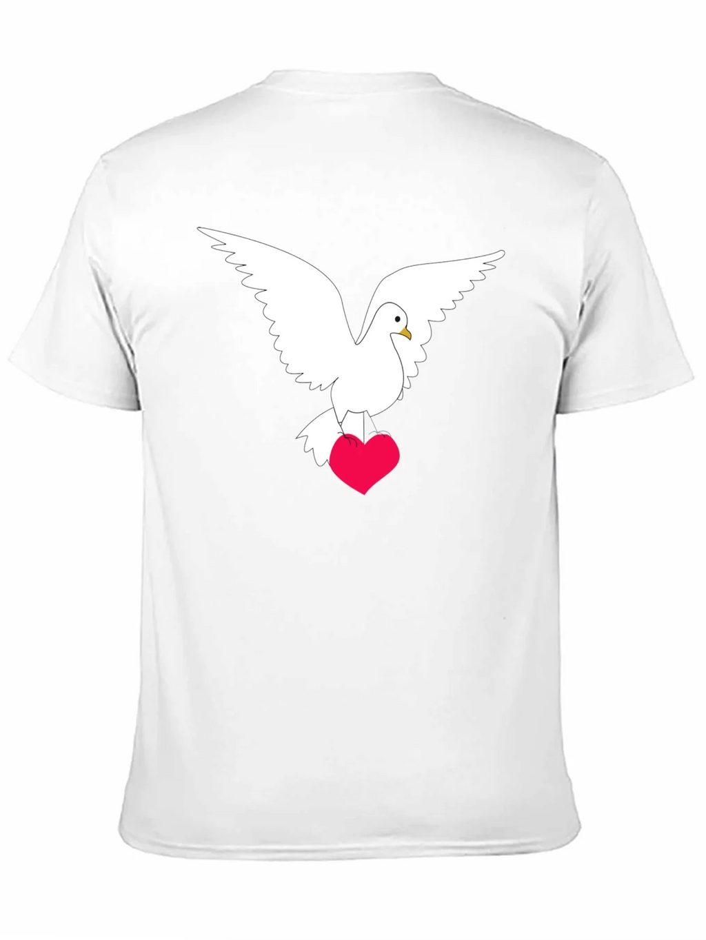 Dove Heart Graphic Tee - Stylish Black T-Shirt product image 5