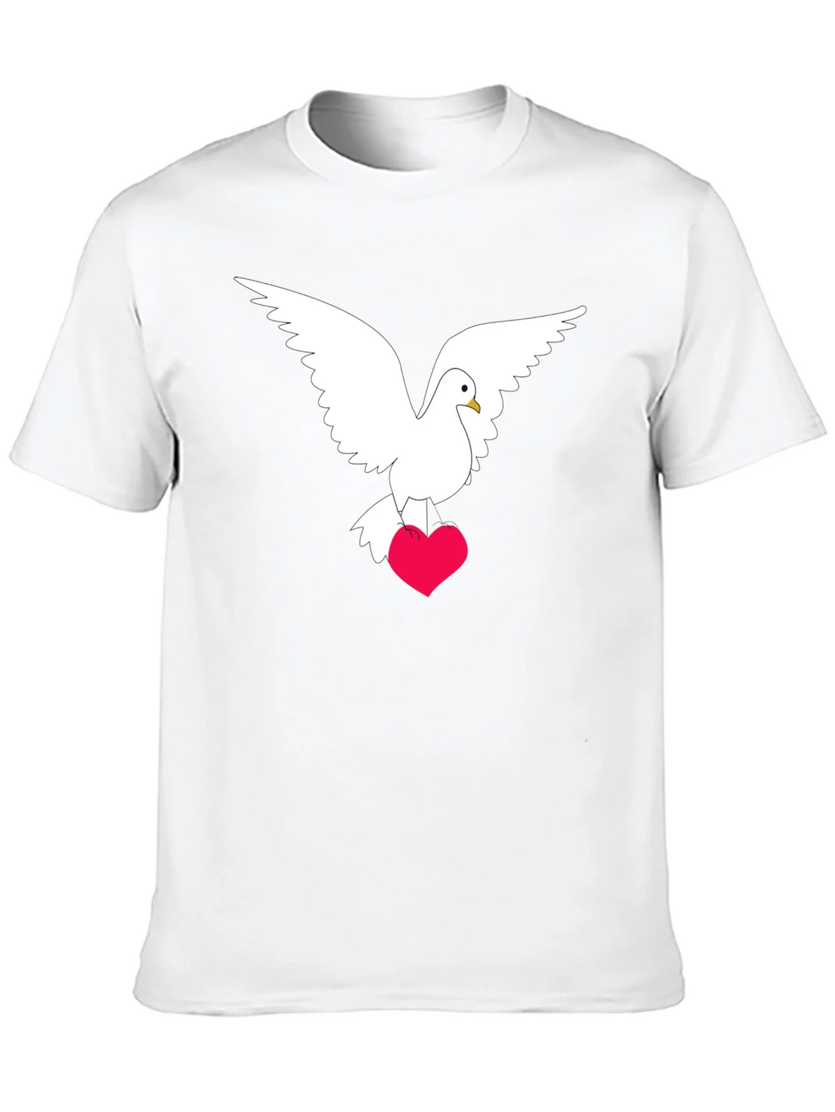Dove Heart Graphic Tee - Stylish Black T-Shirt product image 4