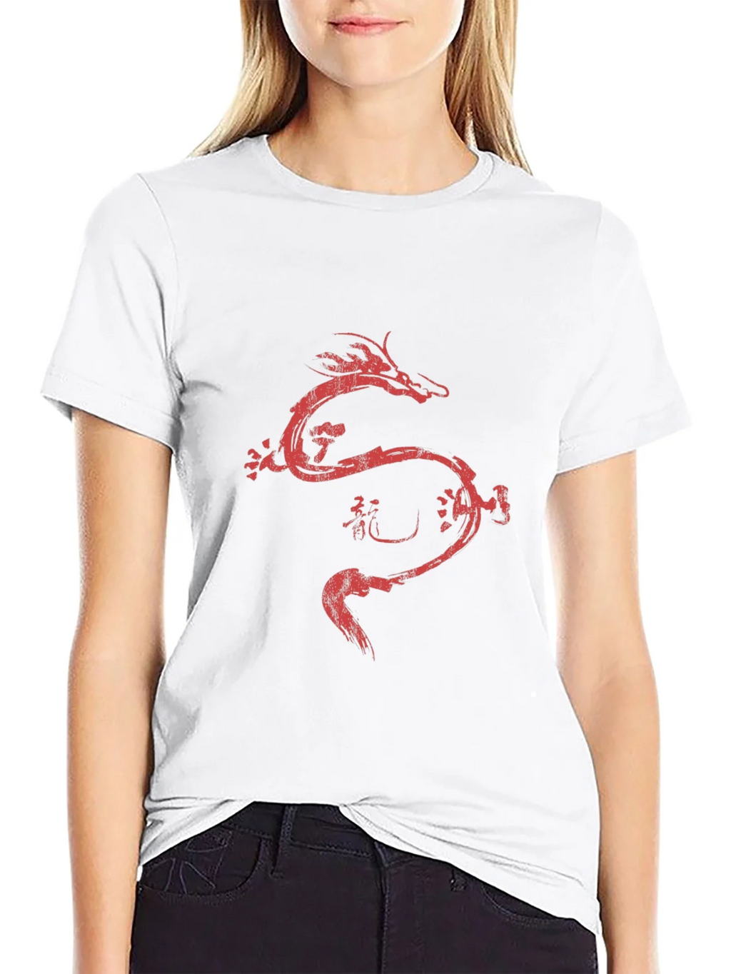 Dragon Brush Stroke Graphic Tee product image 8